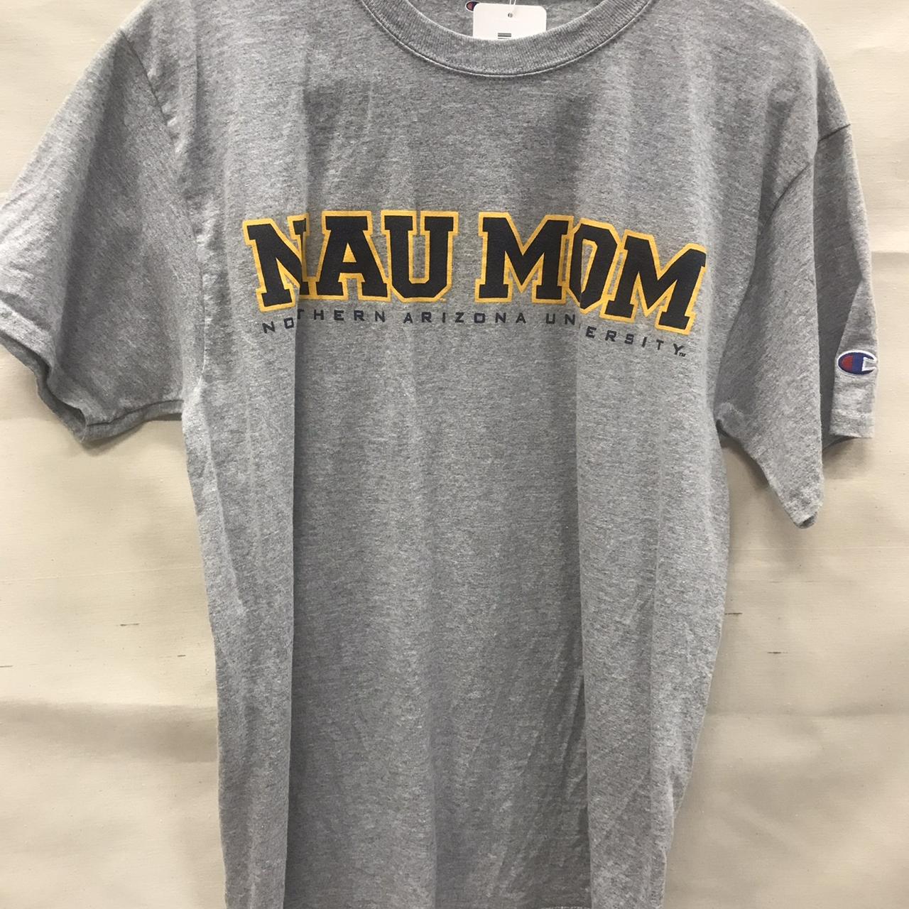 M WOMENS CHAMPION “NAU MOM “ TEE IN GREY