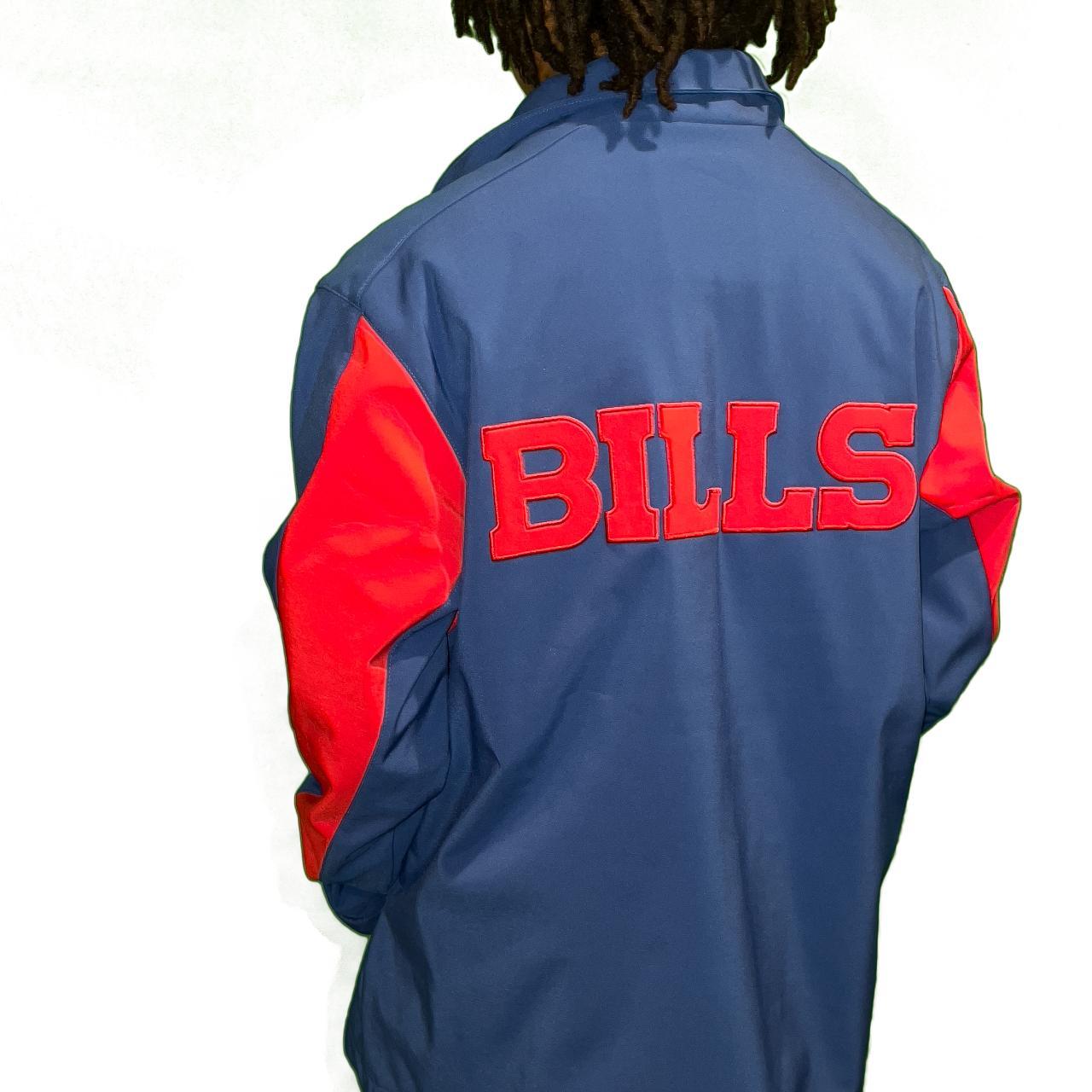 Buffalo Bills denim jacket - Size S/M Lightweight - Depop