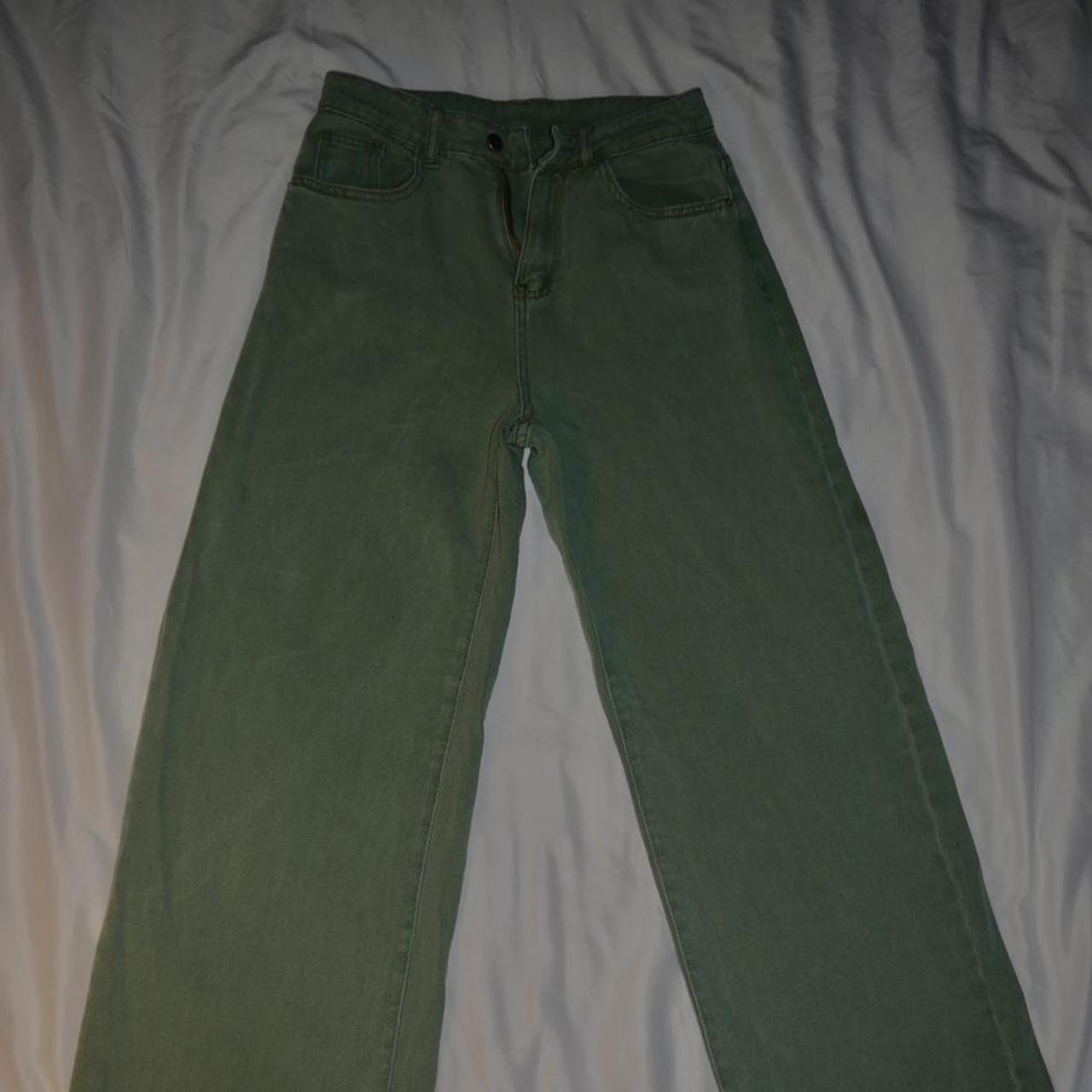Light green wide legged pant #y2k #vintage #plt - Depop