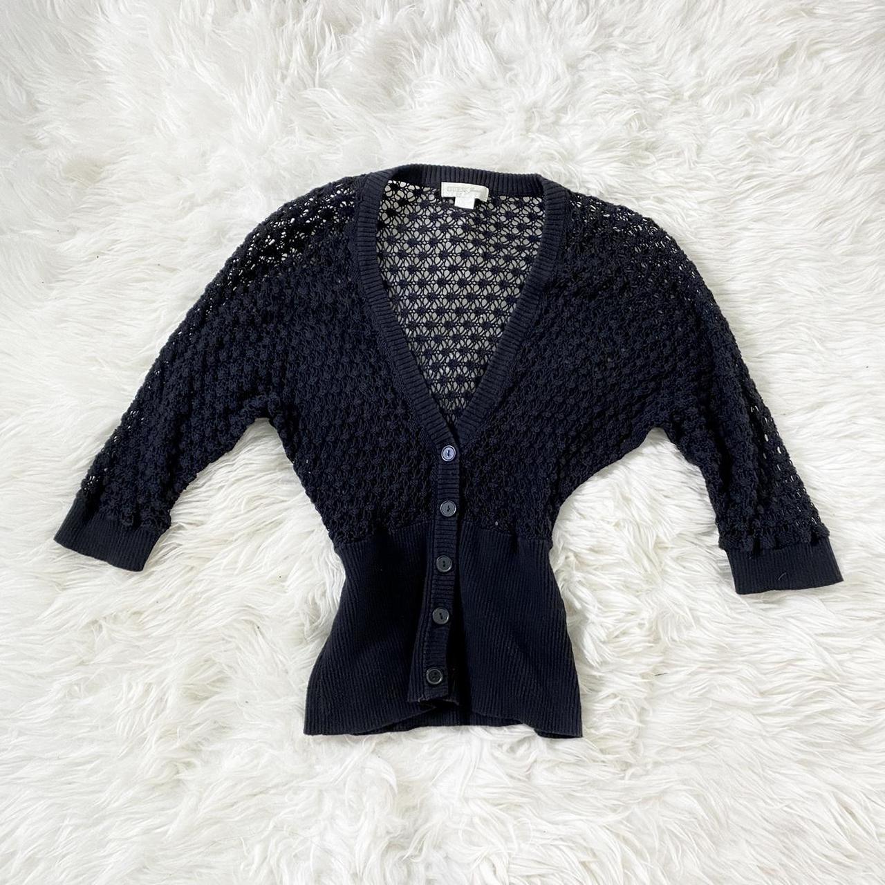 Cute #fairycore crochet cardigan 🤍 crop sleeve knit... - Depop