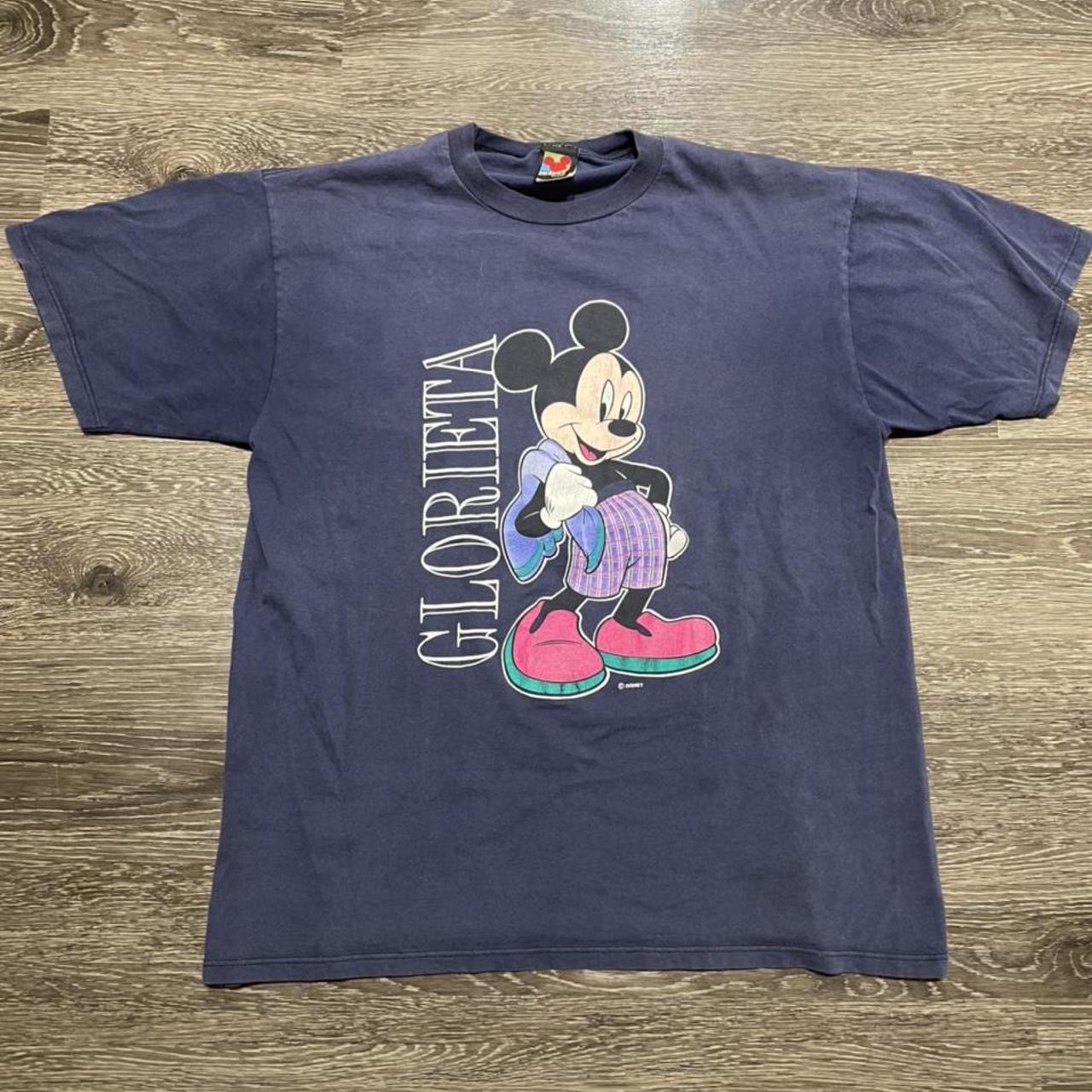 Mens navy blue Vintage Mickey Mouse Disney T-shirt... - Depop