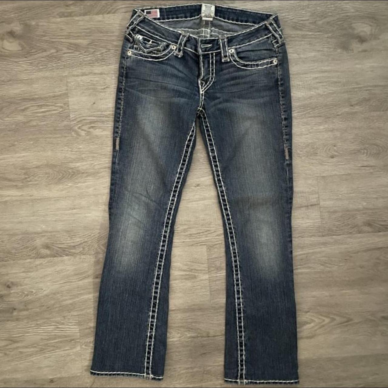 early 2000s y2k true religion jeans with a cool... - Depop