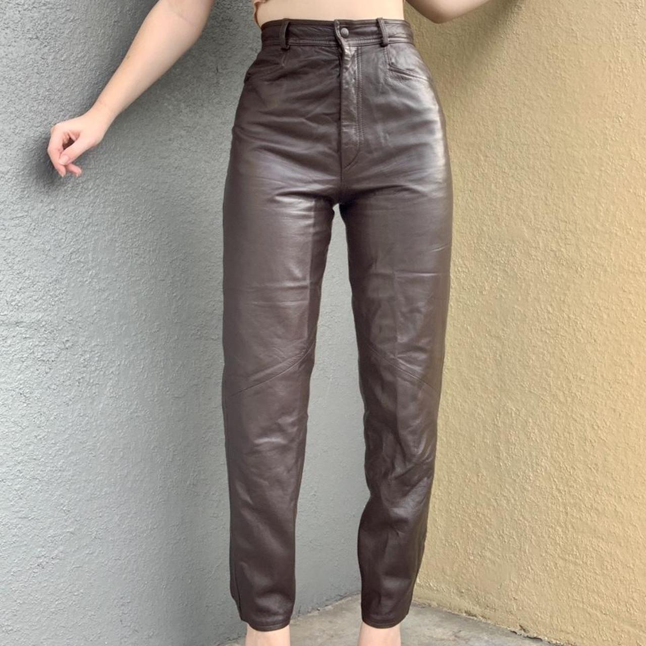 VINTAGE EXPRESS high waisted brown velvet pants. - Depop