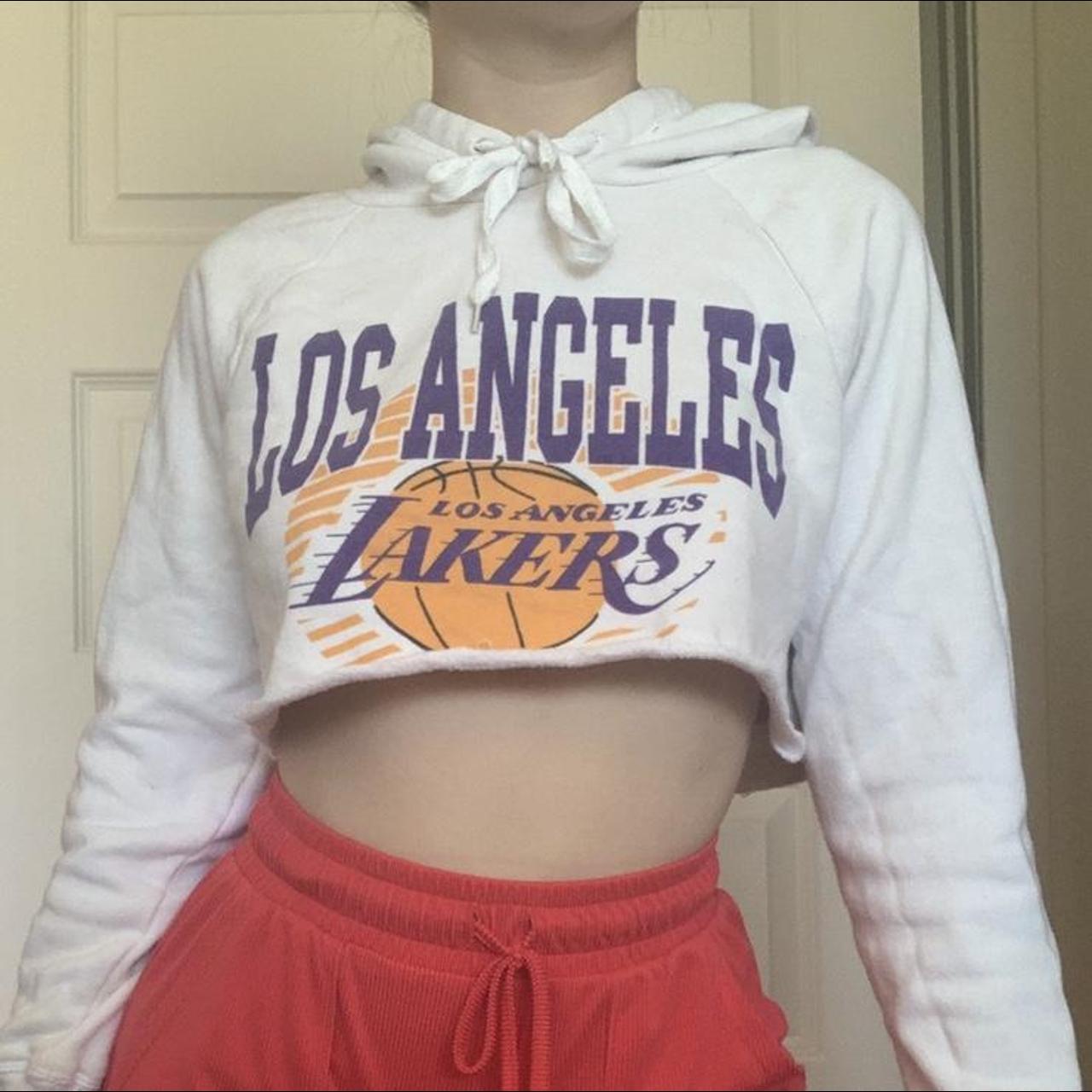 NBA LA Lakers cropped hoodie in excellent condition