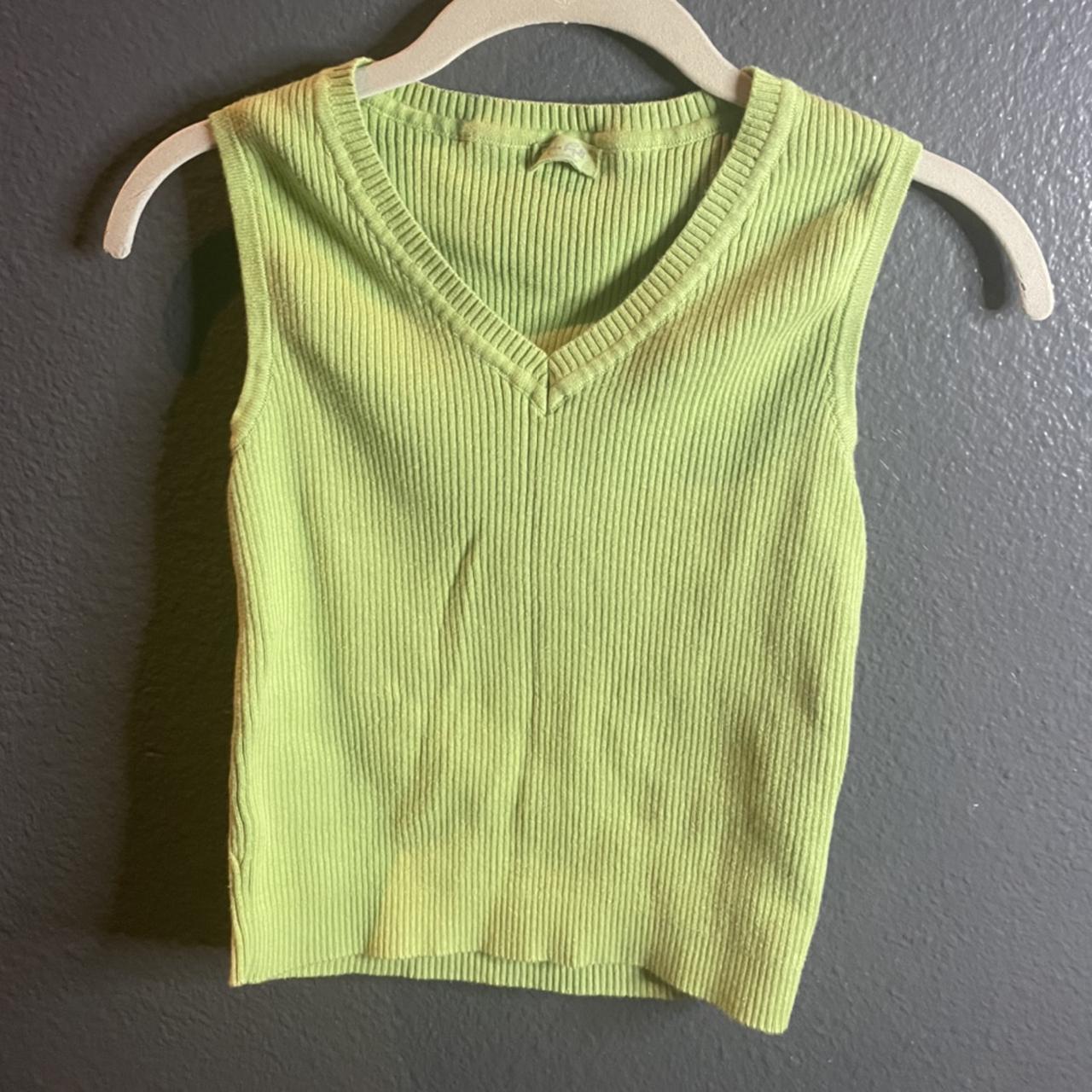 Brandy Melville Women's Green Top Depop