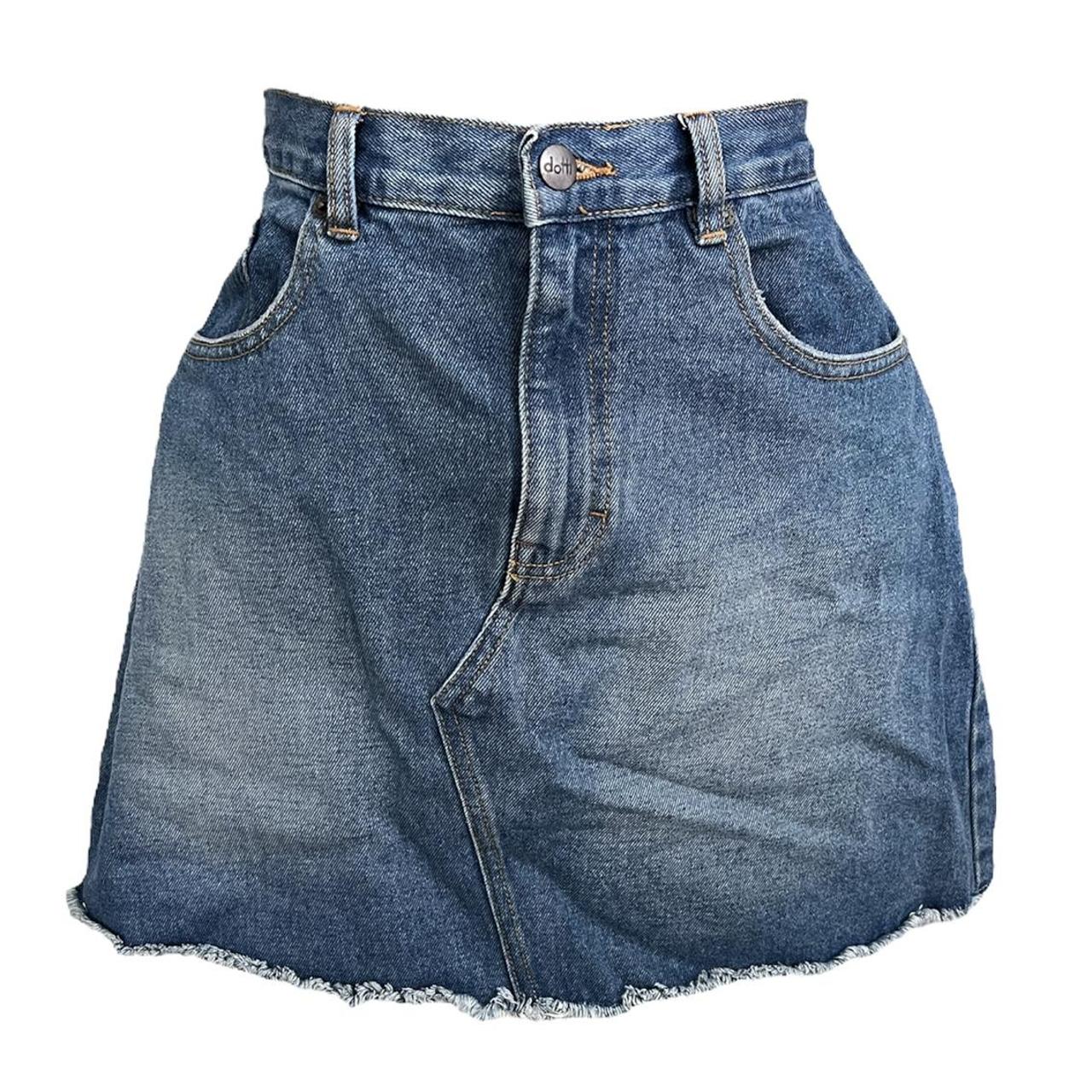 Dotti Denim Skirt Aus size 14 denim Depop