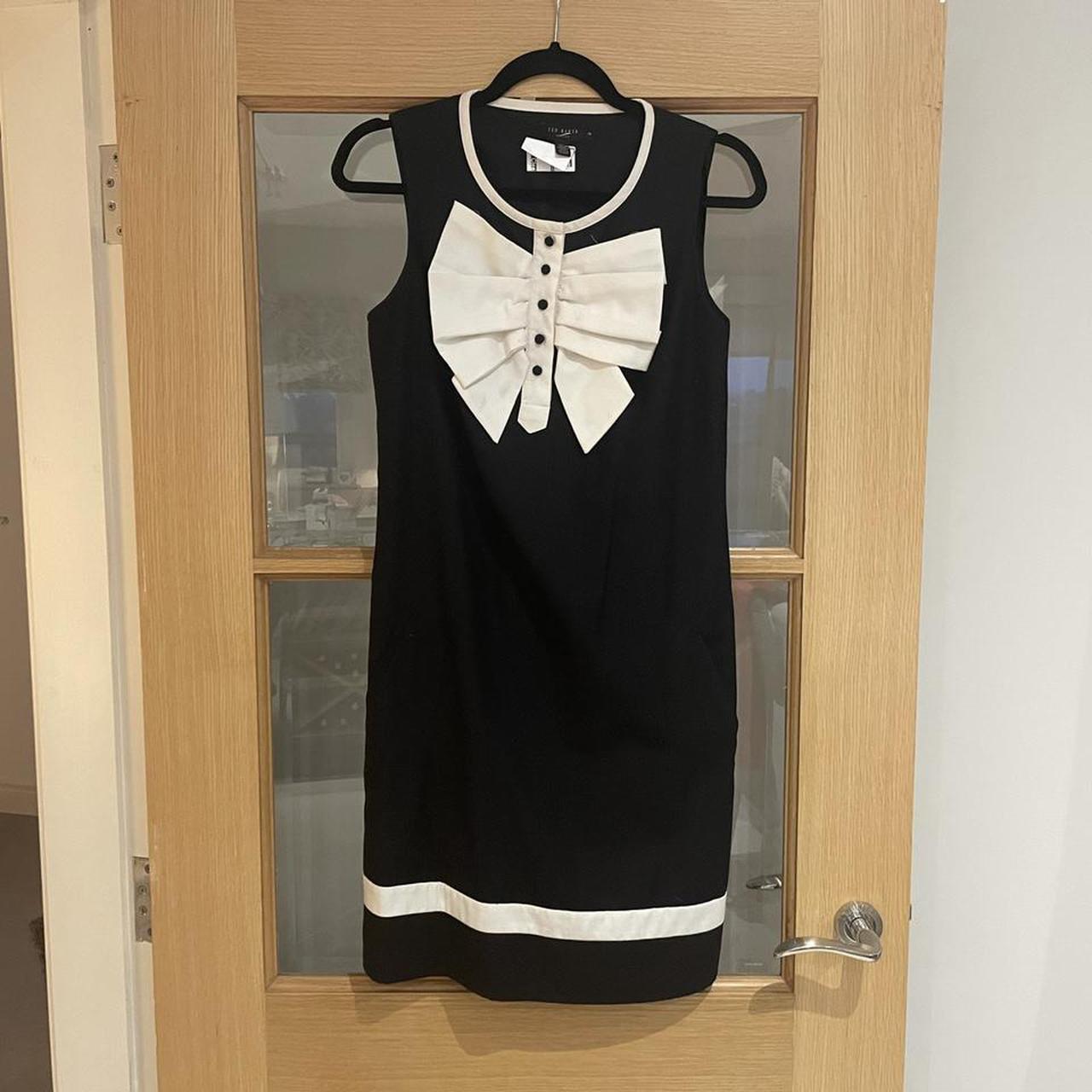 Ted baker clearance black white dress