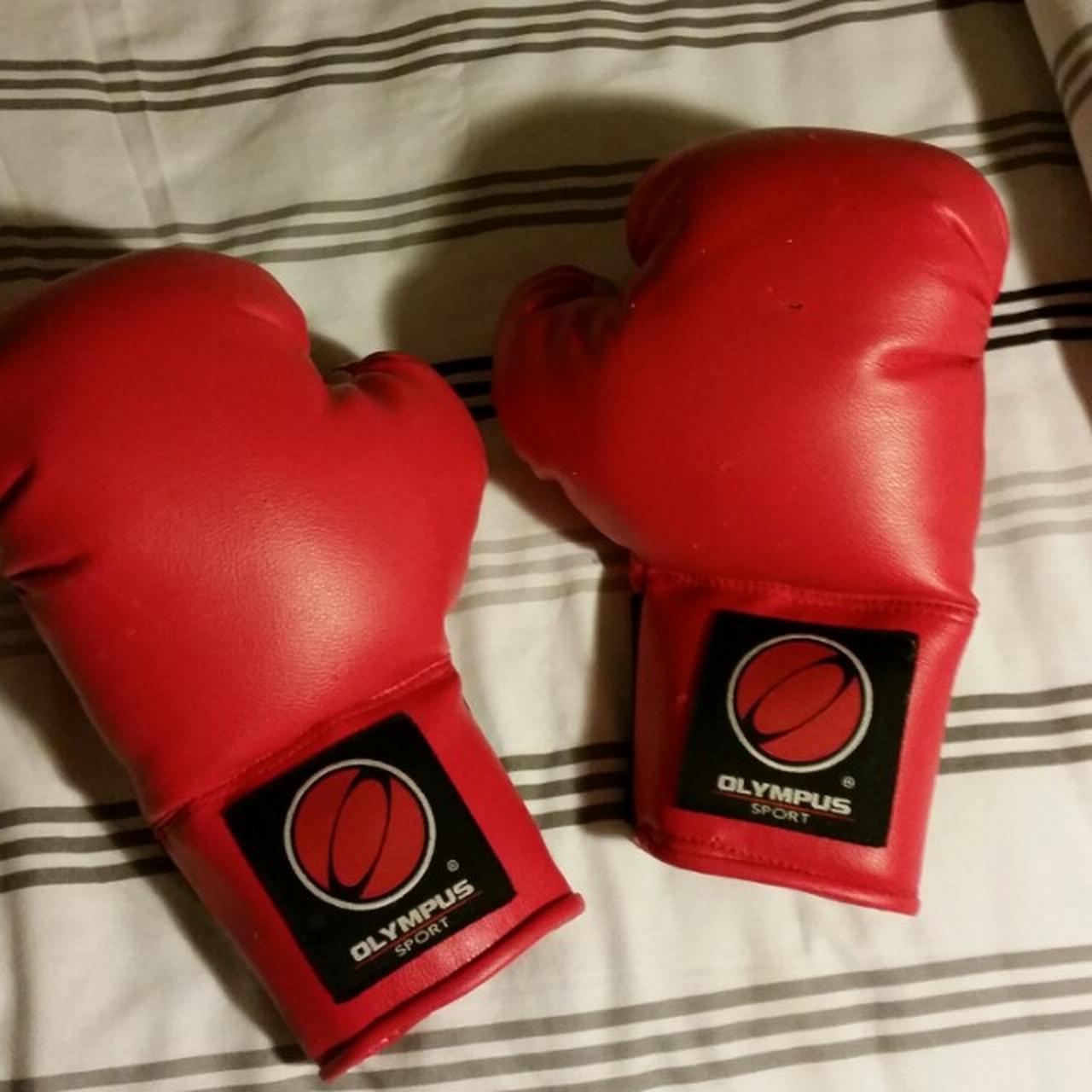Red Olympus sport boxing gloves #boxing #boxer #red... - Depop