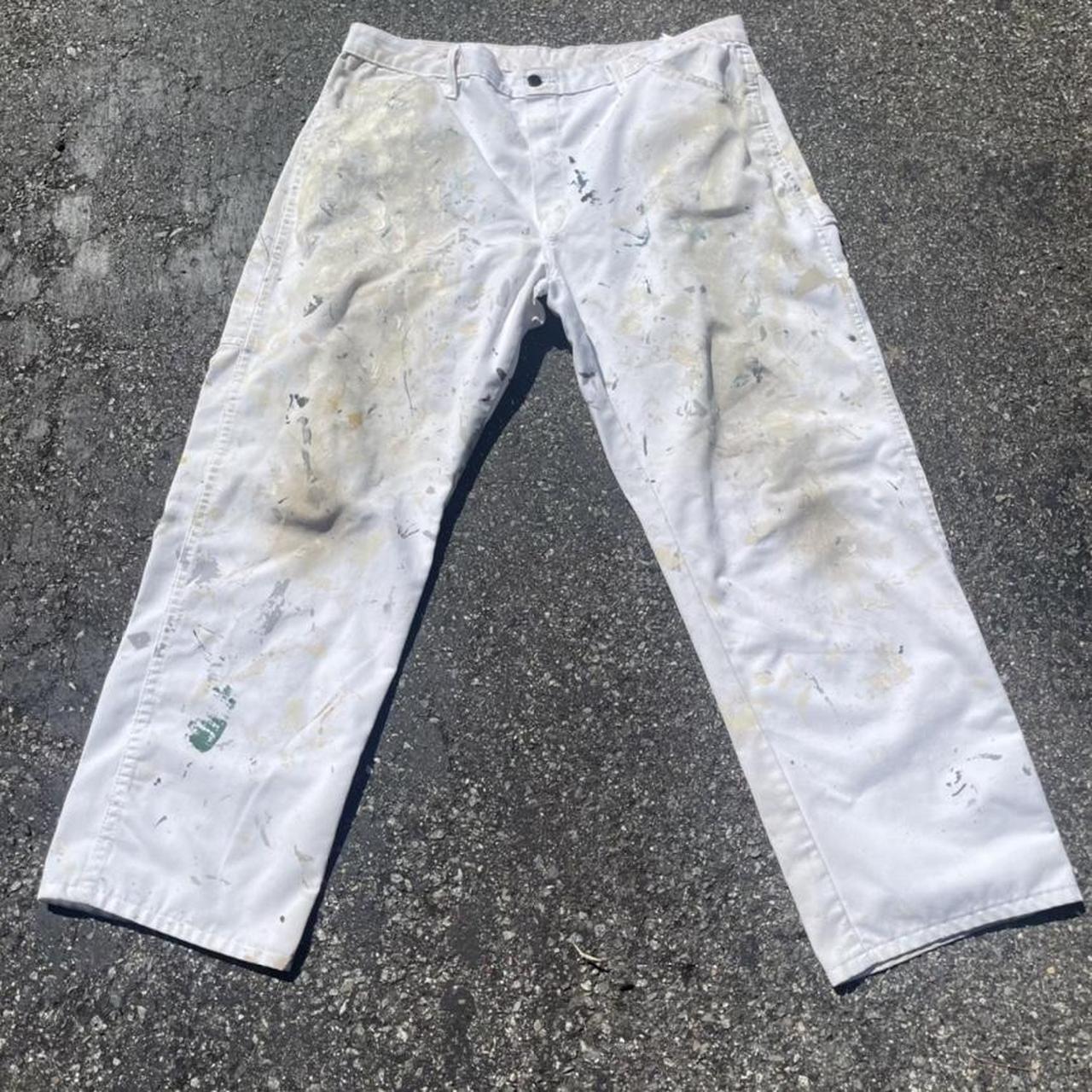 Vintage Dickies Paint Splatter Pants. The pants are... - Depop