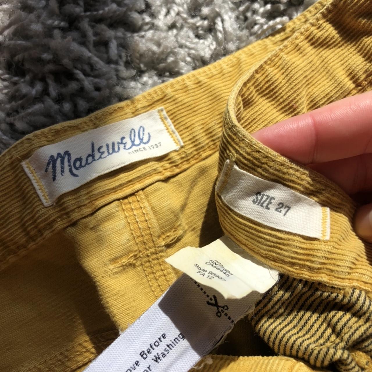 Madewell yellow mustard skinny corduroy pant. Size... - Depop