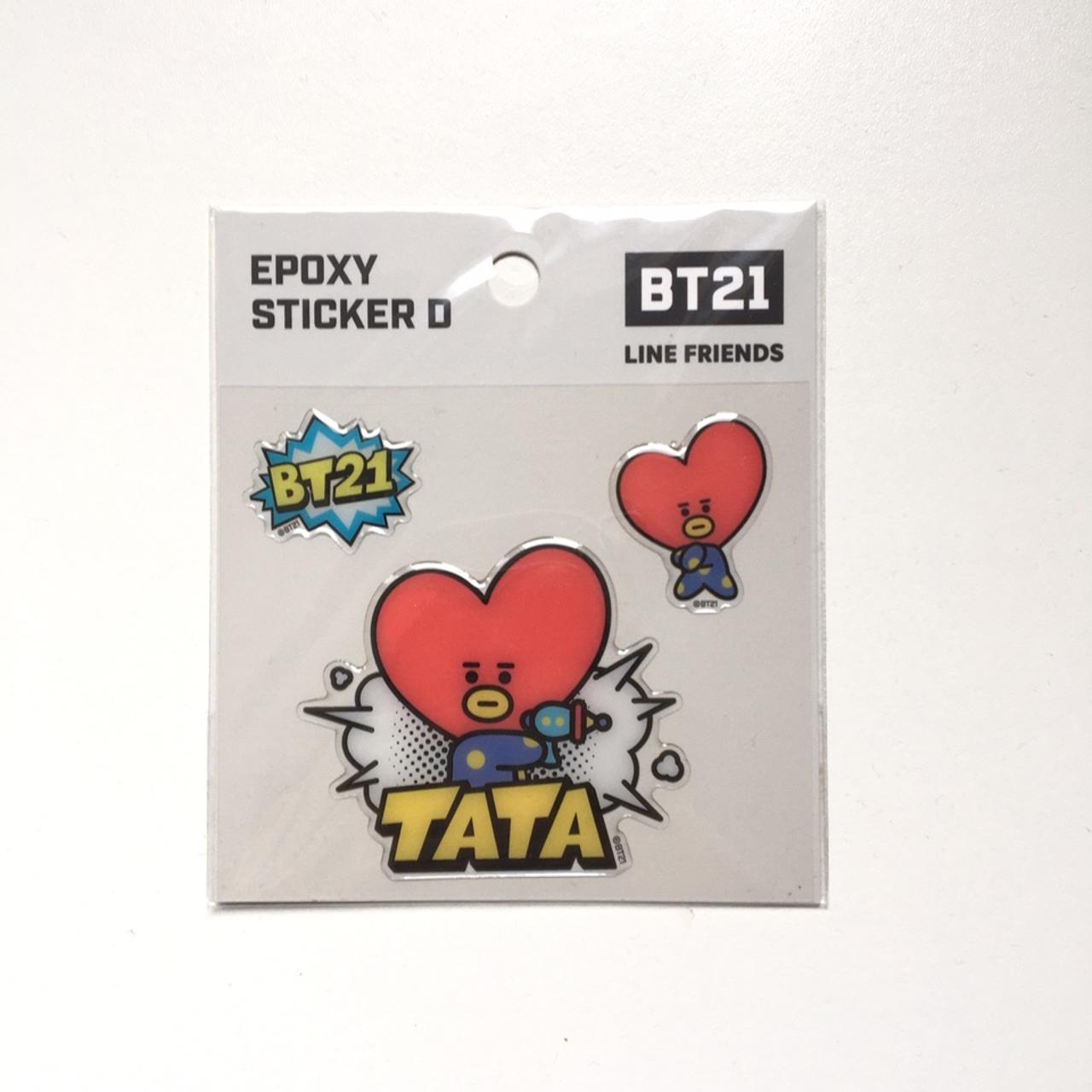 🇰🇷 OFFICIAL BT21 TATA MERCH EPOXY STICKER C SET,