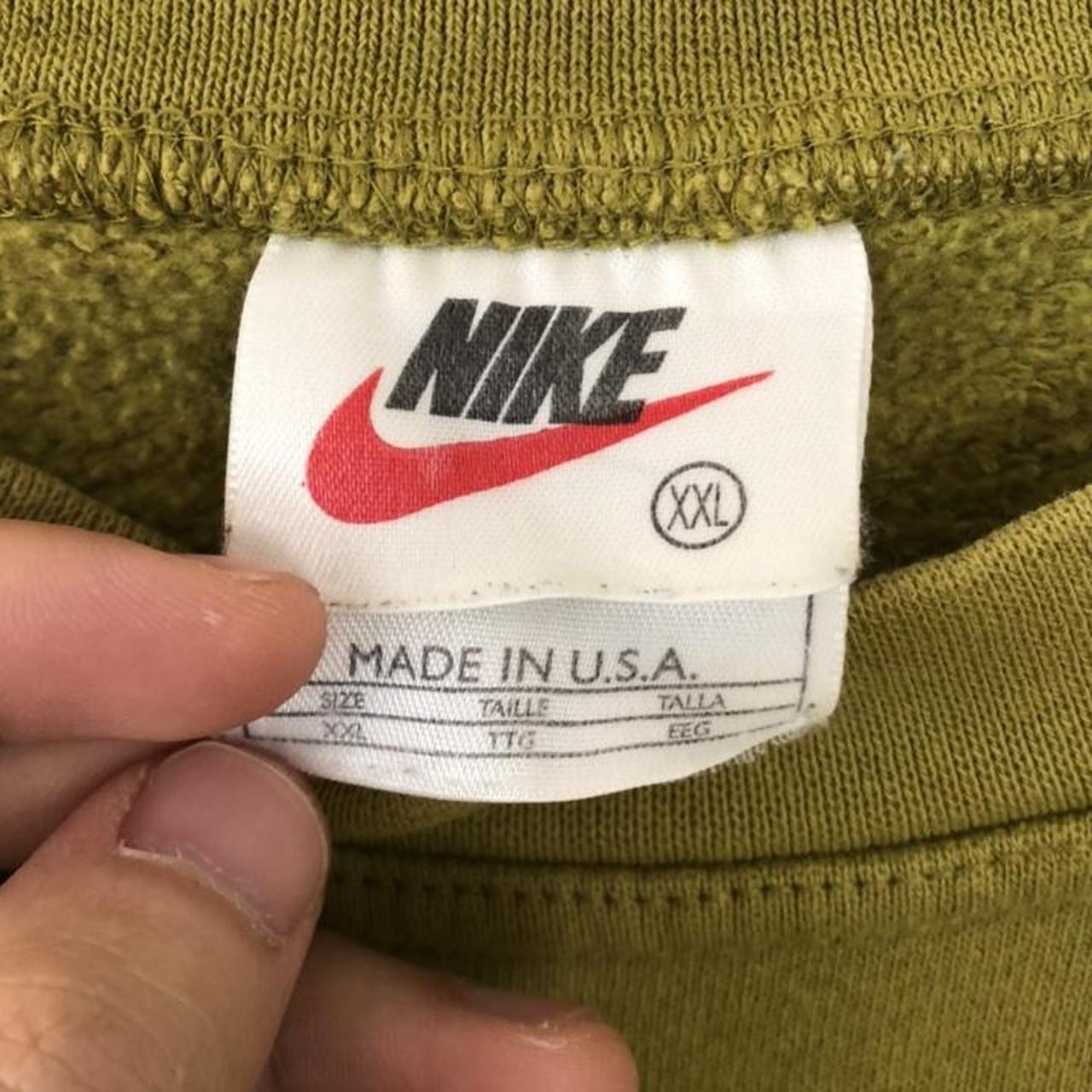 Vintage 90s made in USA Nike moss light green | Depop