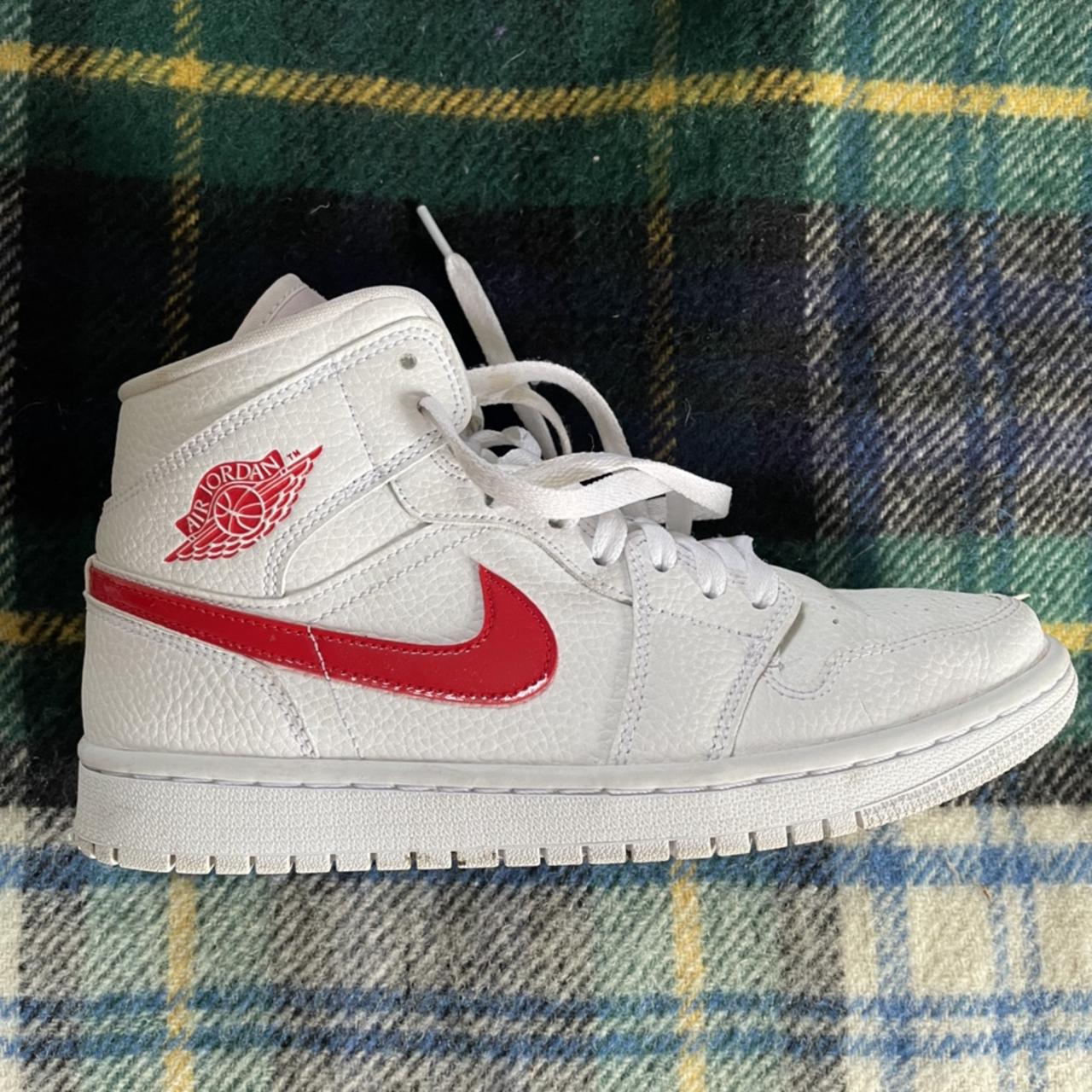 all white jordan mid