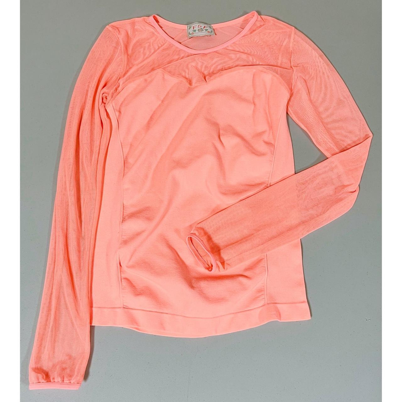 F&F Neon Mesh Long Sleeve Top Tee T-Shirt Blouse... - Depop