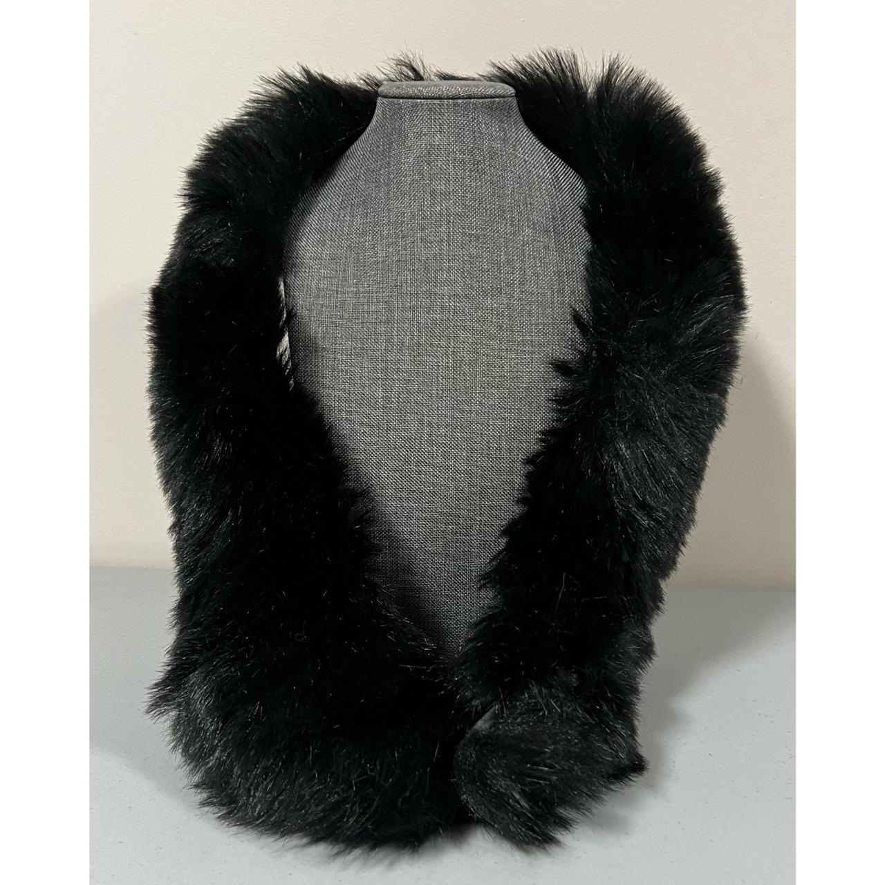 Black Fur Winter Scarf Shawl Wrap — Length: 30 in. 🖤... - Depop