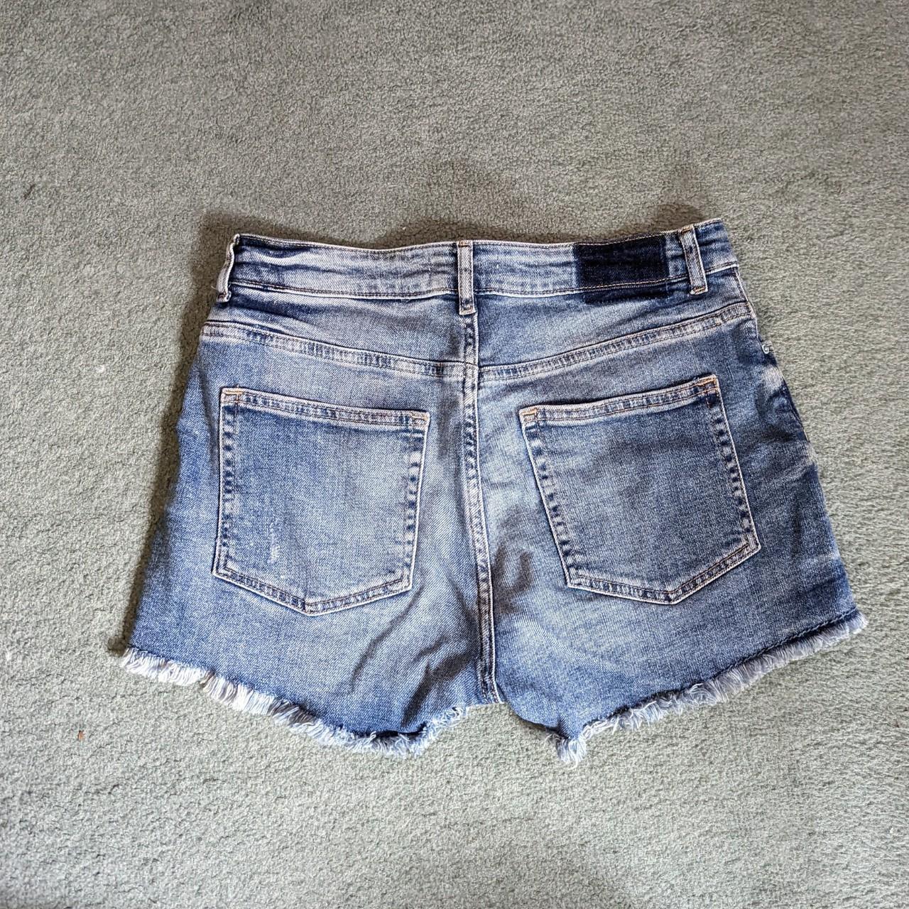 Denim ripped shorts from H&M. UK size 8 on the tags.... - Depop