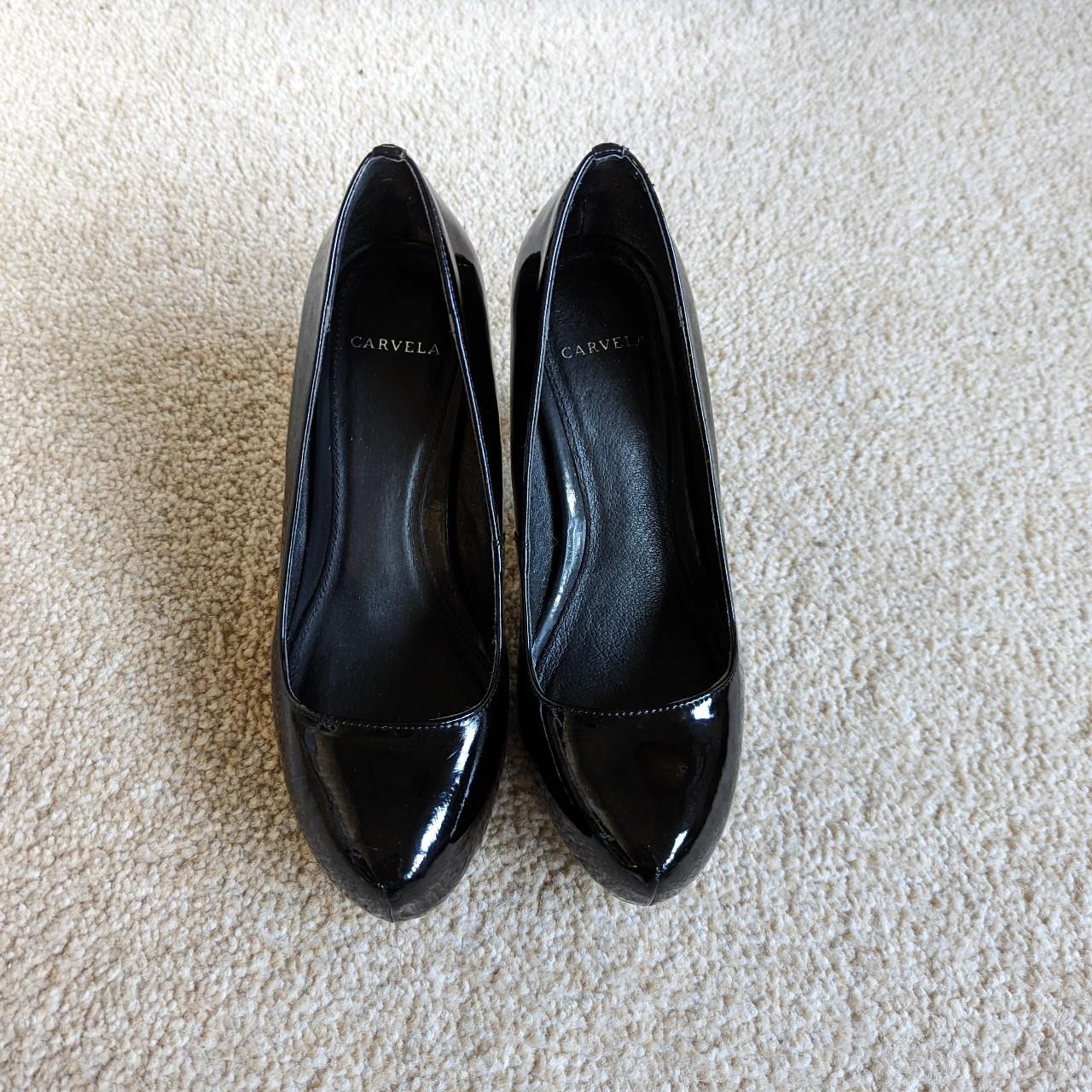 Carvela Black Patent Heels Size 4. - Depop