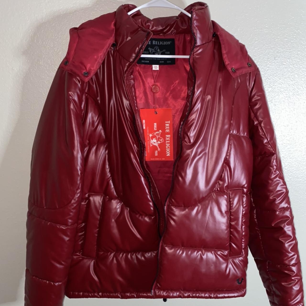 True religion outlet red puffer jacket