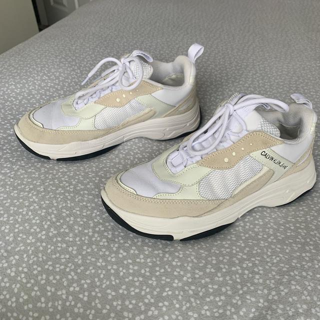 Calvin klein maya clearance trainers green yellow white