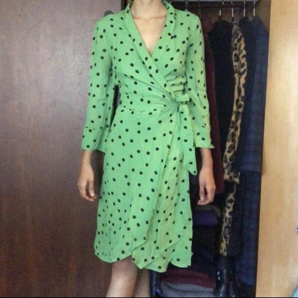 Ganni green polka dot 2024 dress