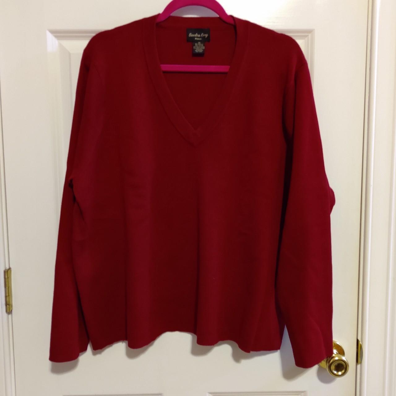 Ladies long red online jumper