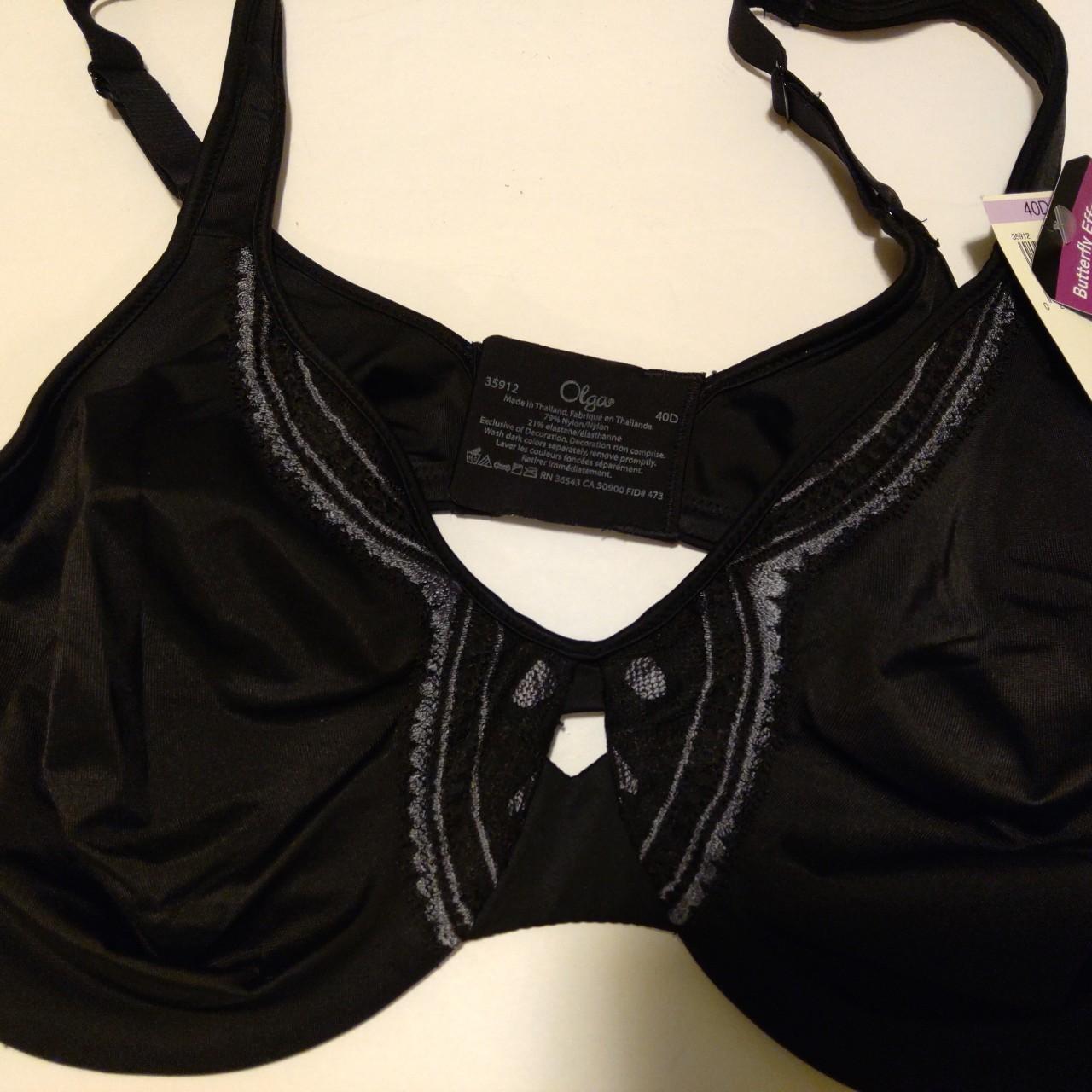 New Ladies Black Minimizer, Underwire Bra. By Olga.... - Depop