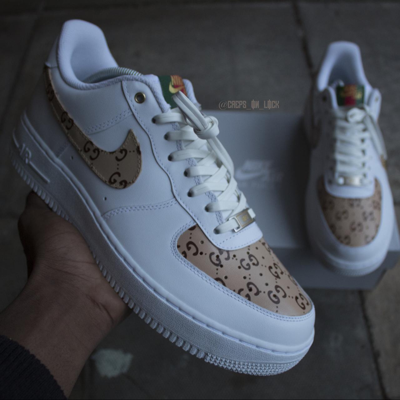 Air Force One x GUCC¡| ‘ GUCC¡’ | Custom | boxed |... - Depop