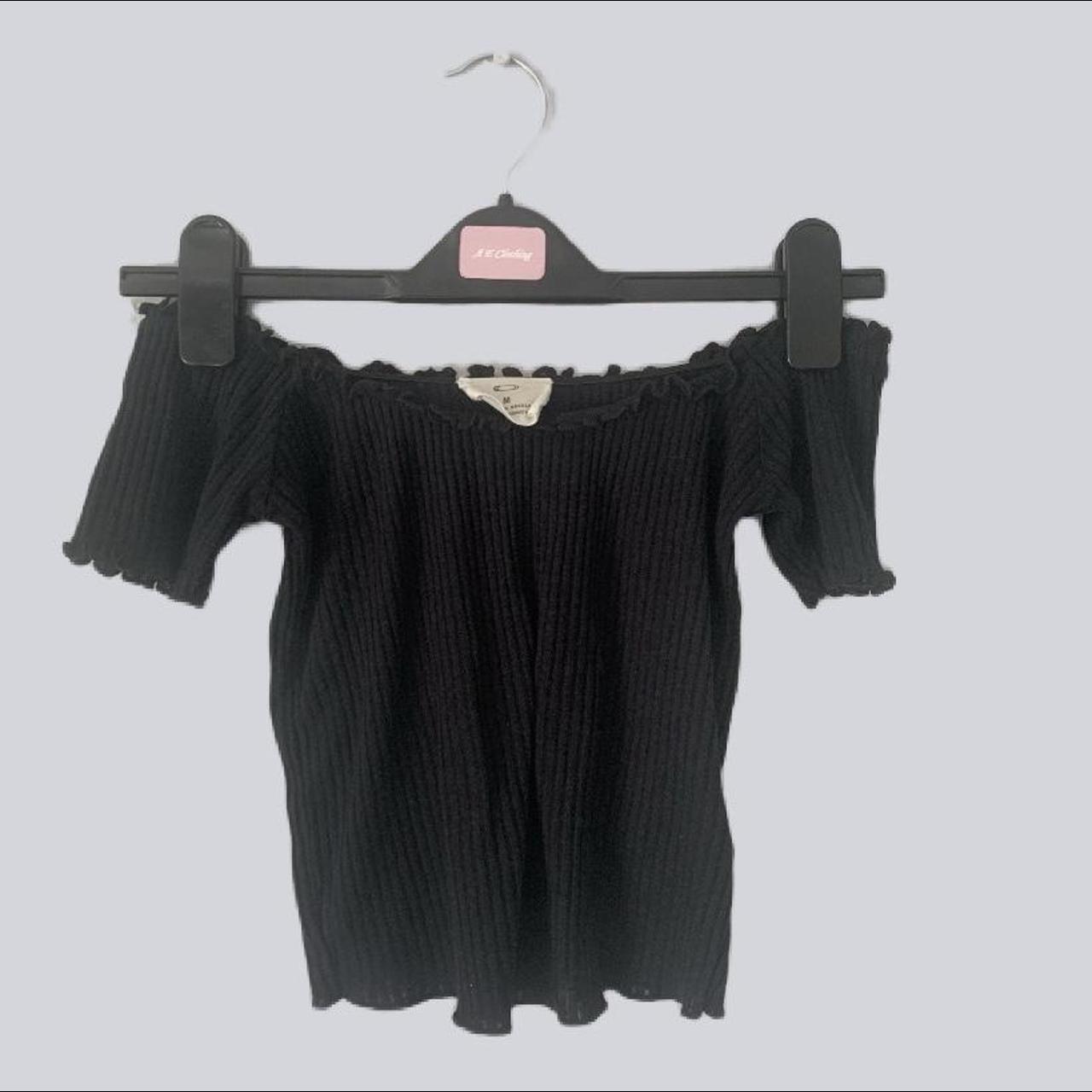 Urban Outfitter Pins and Needles Off Shoulder Black... - Depop
