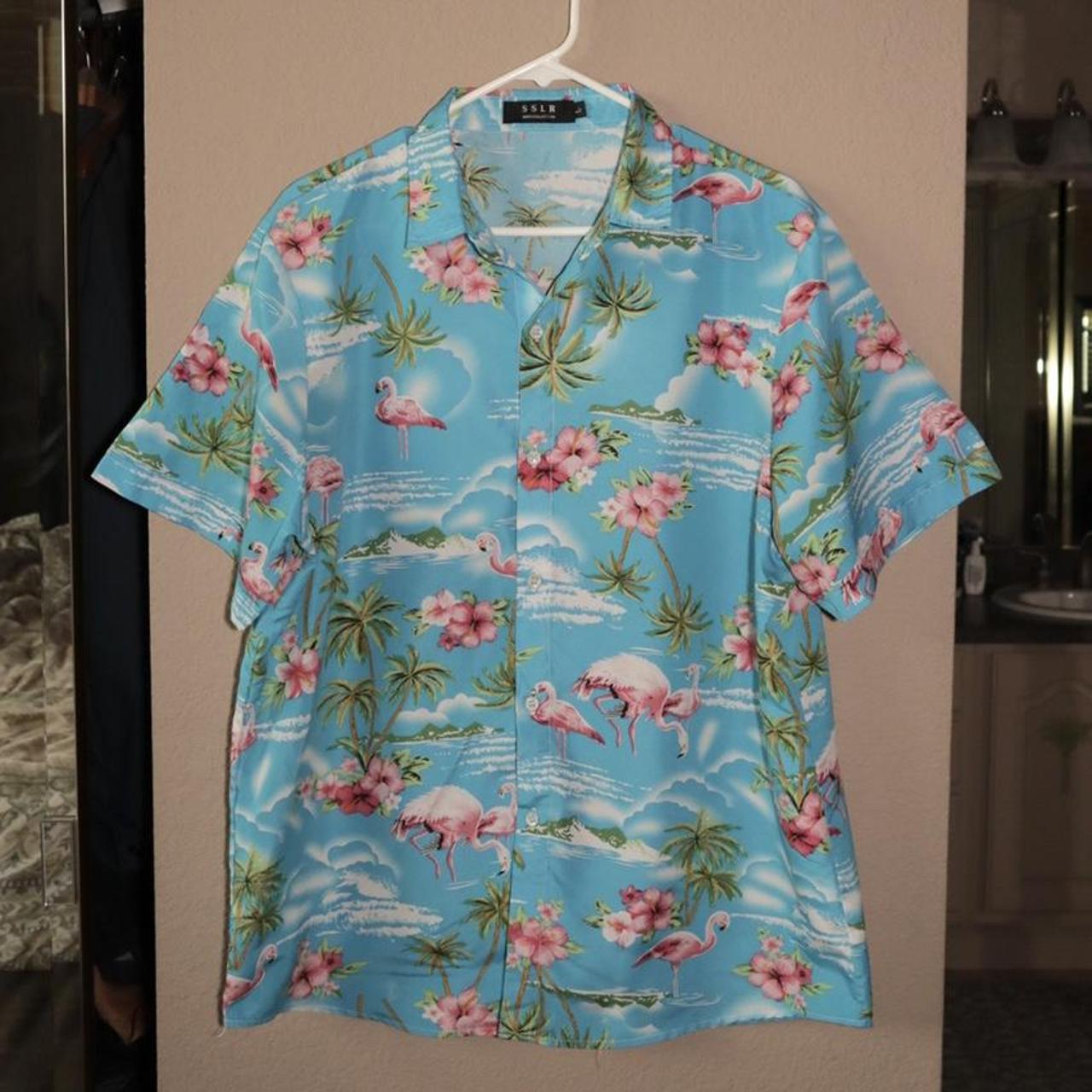 Product Image 1 - Flamingo/Palm Tree button up shirt