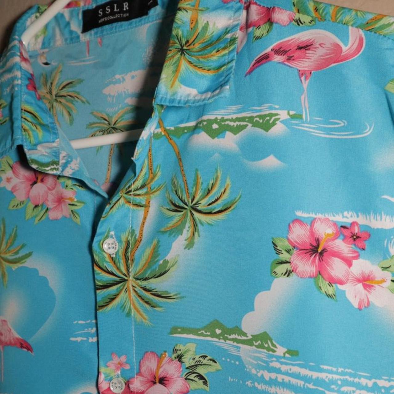 Product Image 3 - Flamingo/Palm Tree button up shirt