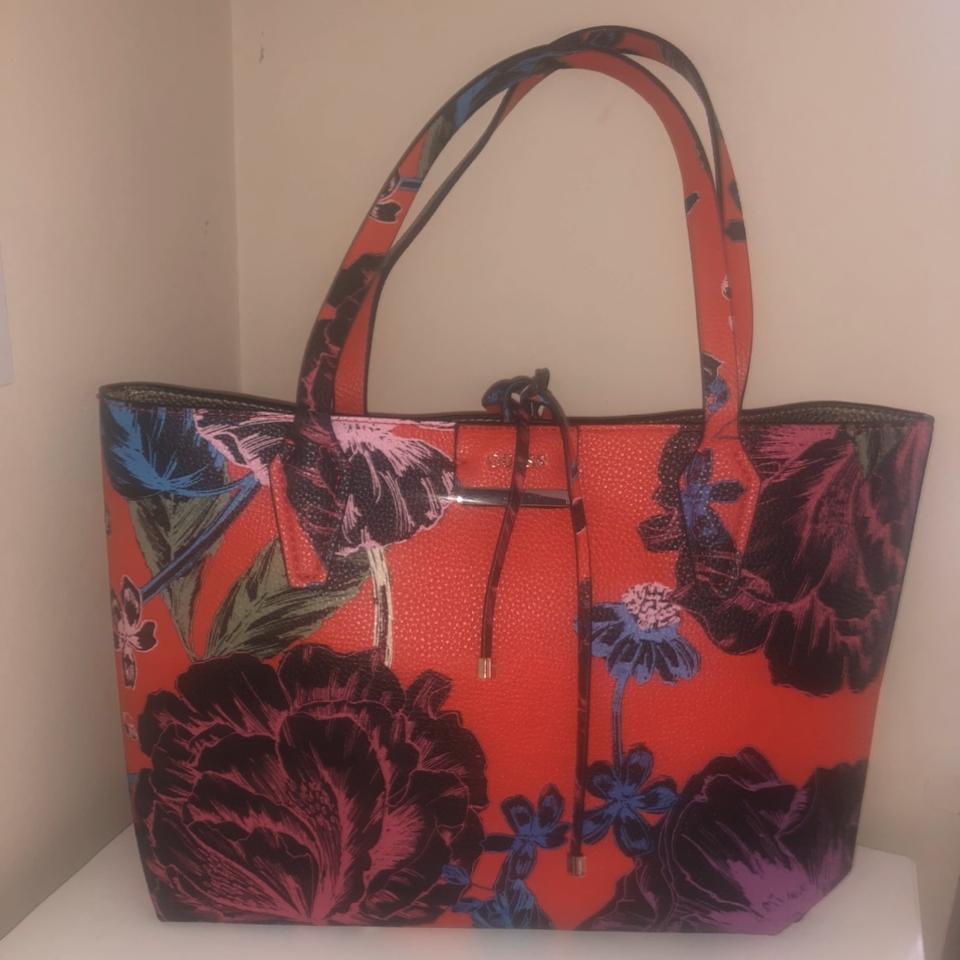 Guess red clearance tote bag