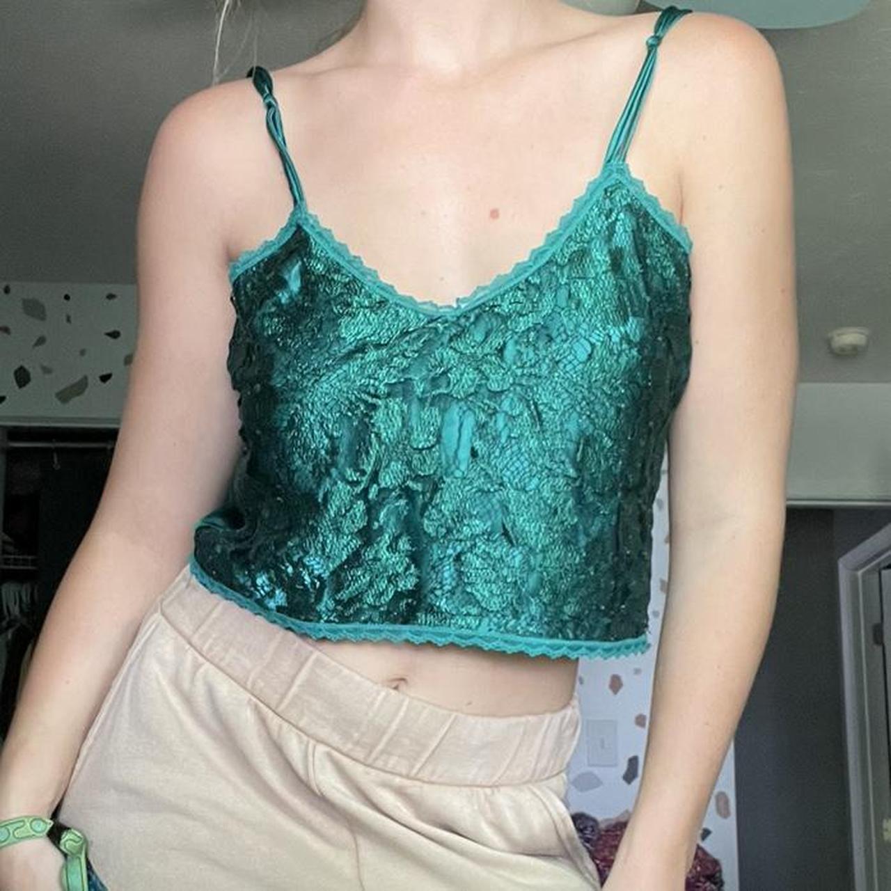 Vintage Victoria’s Secret Cropped Cami Lacey and... - Depop