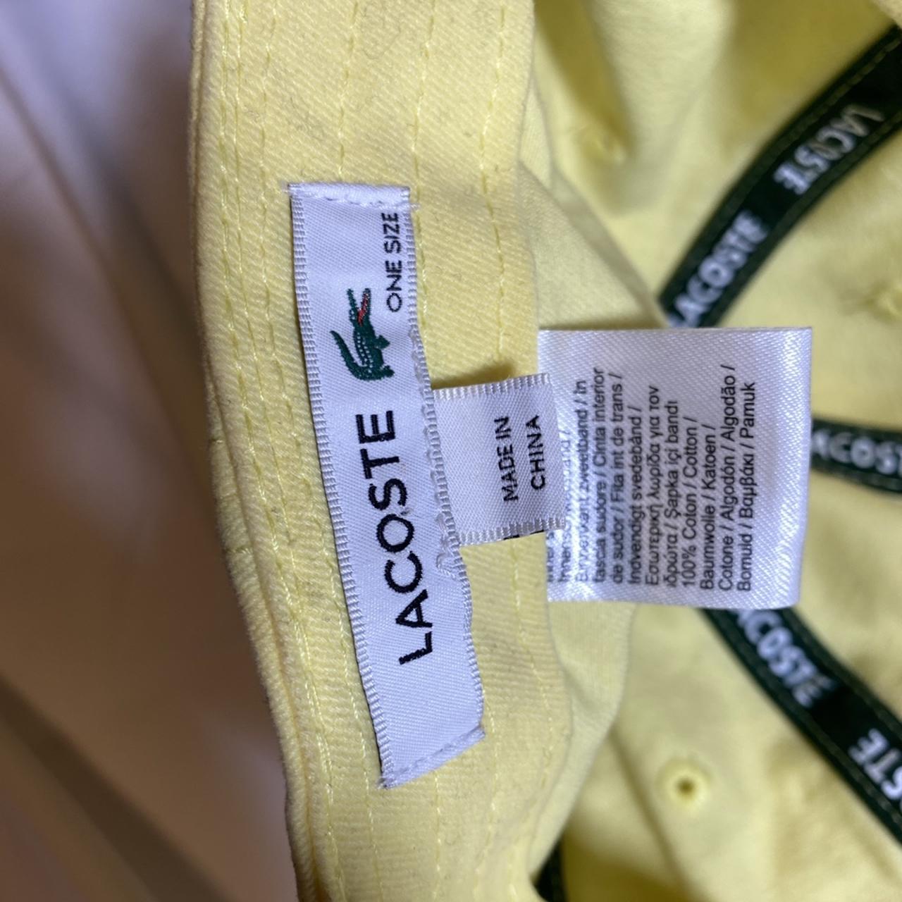 Lacoste Mens Yellow And Green Hat Depop