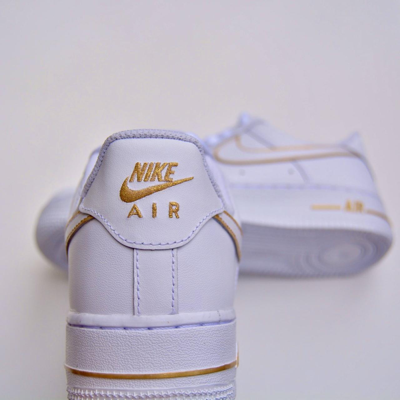 CUSTOM GOLD OUTLINE AIR FORCE 1 CUSTOM This custom - Depop