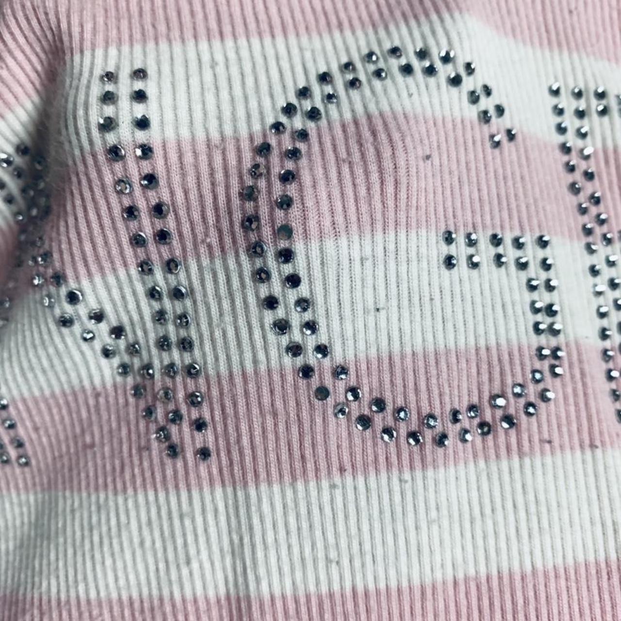 In good used condition. Baby pink and white striped... - Depop