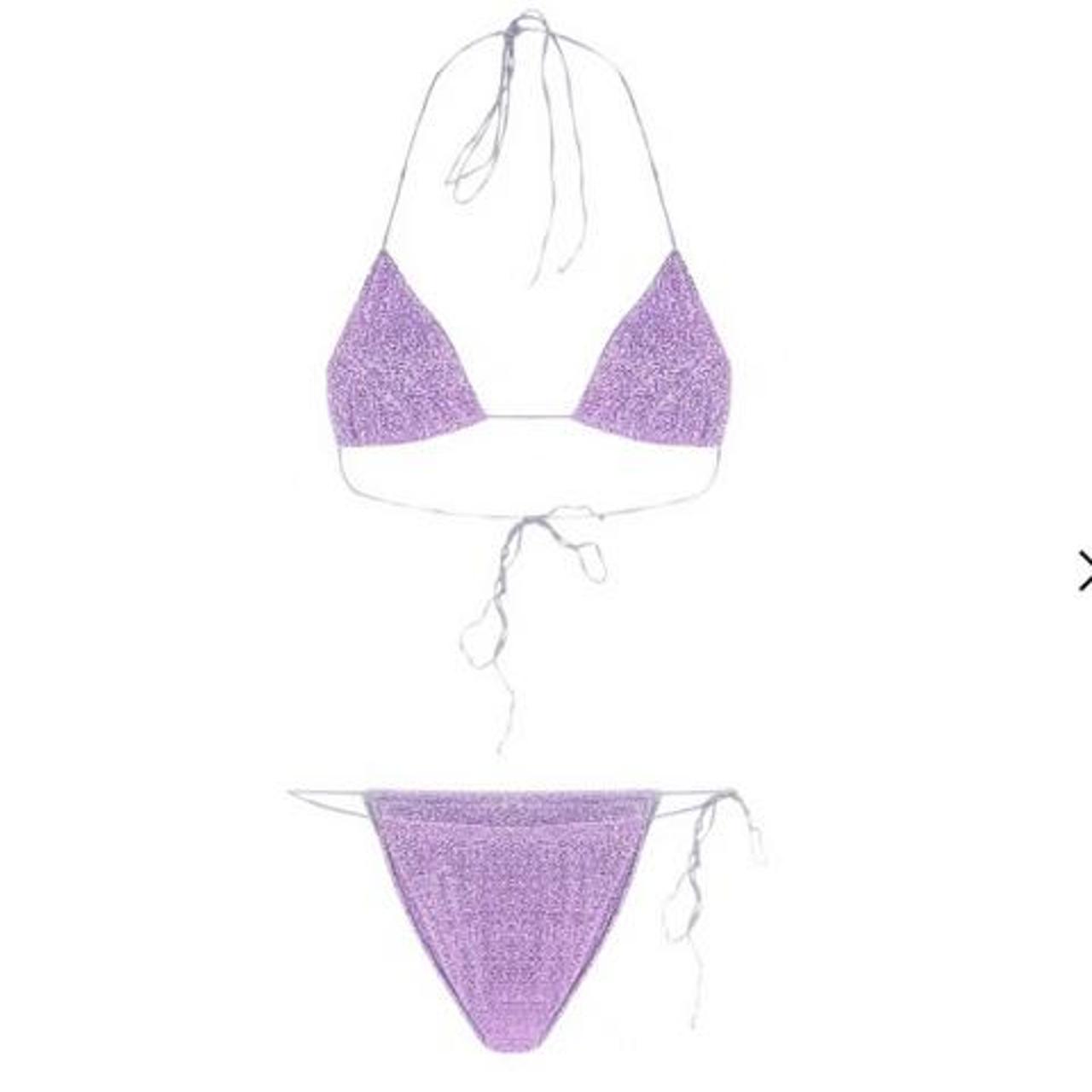 Oseree Glittered bikini (selling set) size L Brand... - Depop