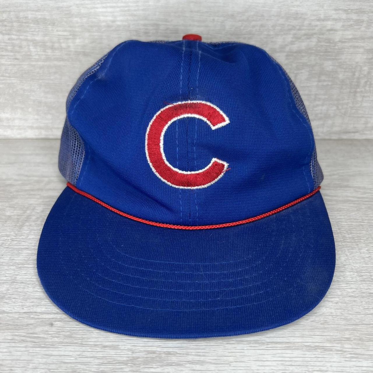 Vintage Chicago Cubs SnapBack Hat 90s mesh trucker... - Depop