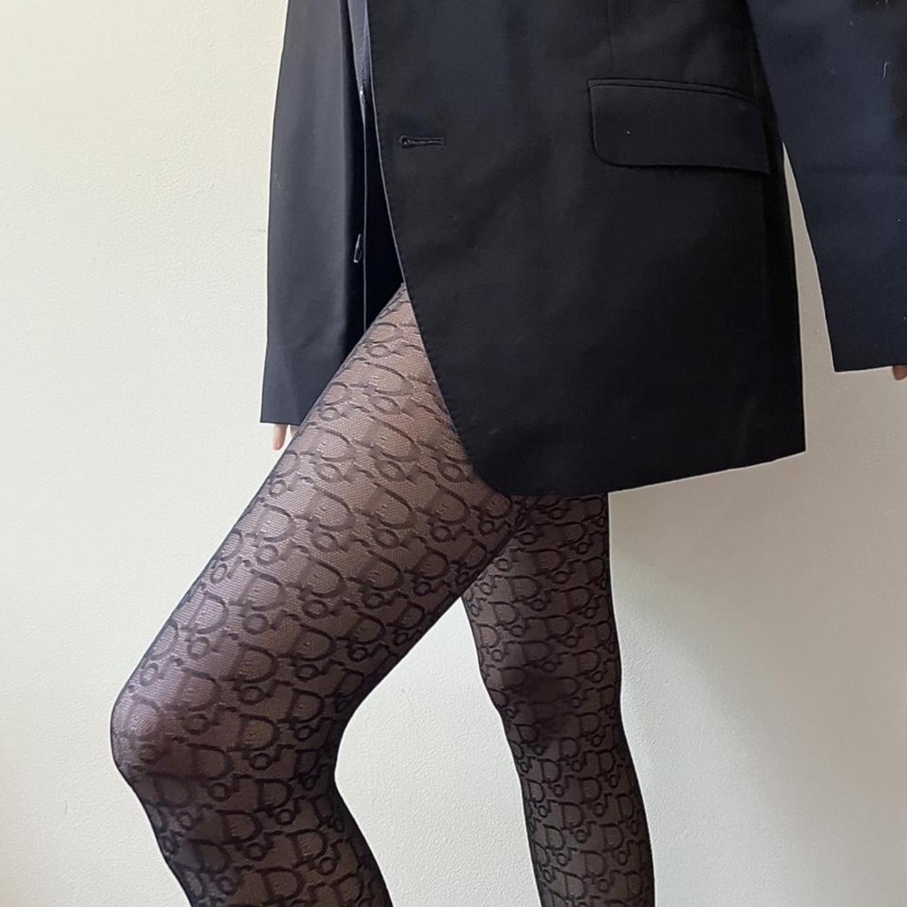 【DIOR】New York Paris Opaque Tights 〜New Yorkモチーフ〜 Rare vintage Dior oblique tights with original | Depop