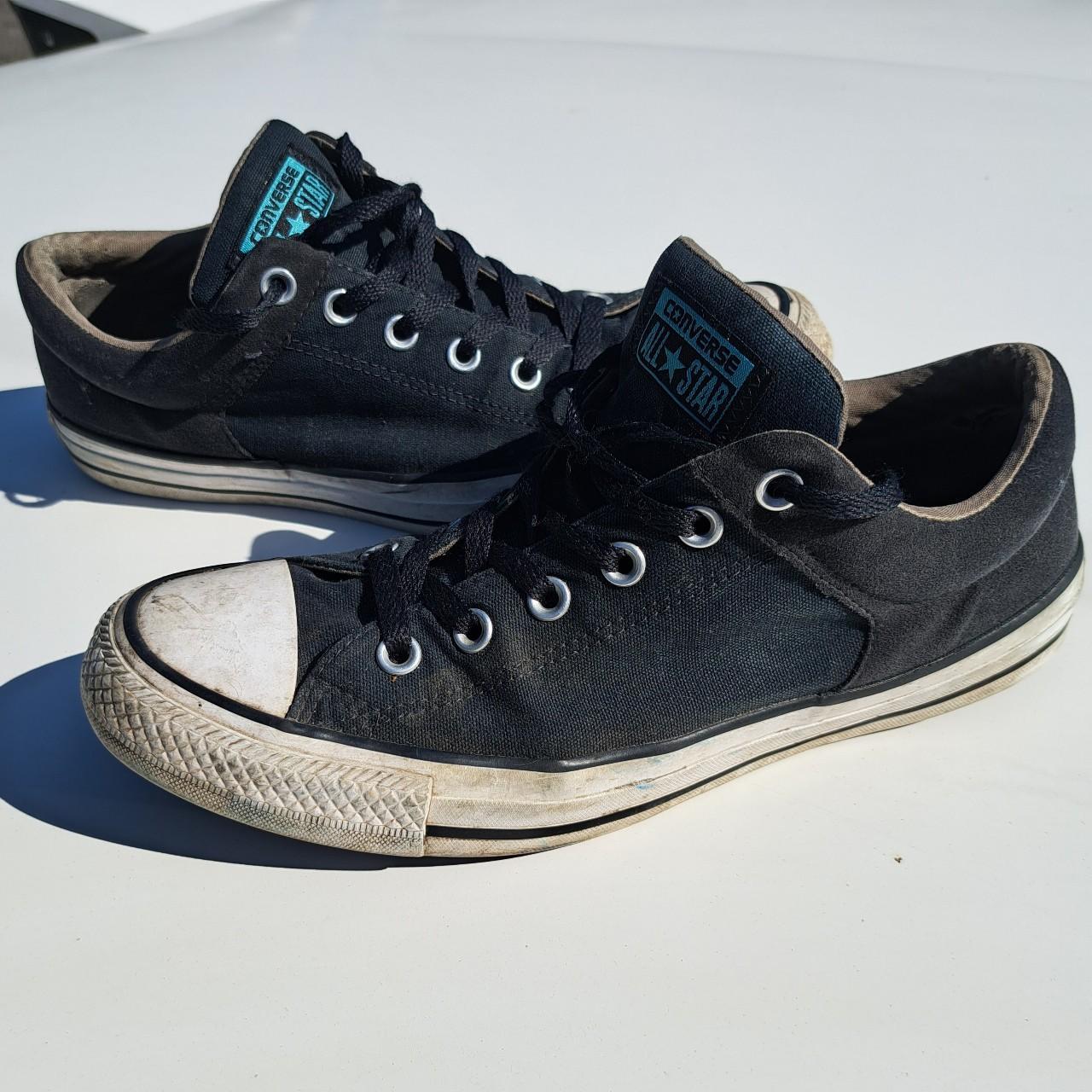 Navy Blue Converse Canvas Shoe (1/4 of the Brighton... Depop