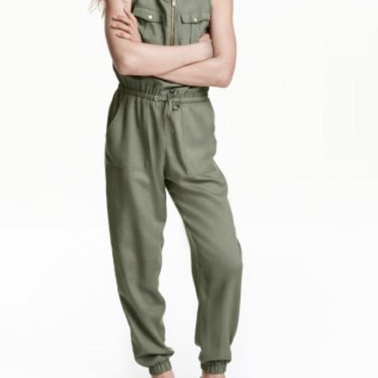 H and m green jumpsuit online