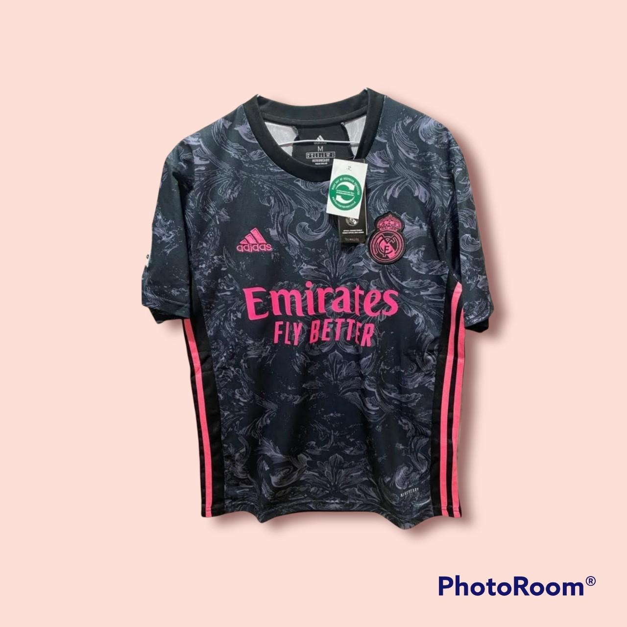 pink and black real madrid jersey