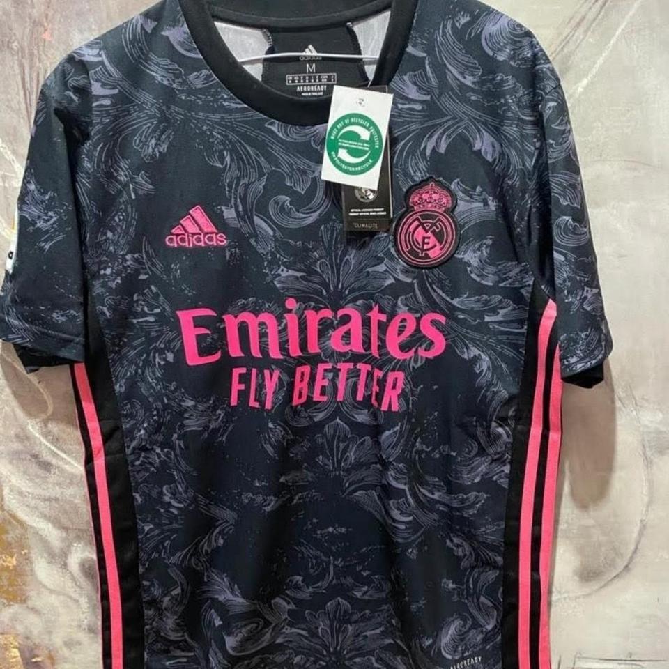 Pink Real Madrid soccer jersey - Depop