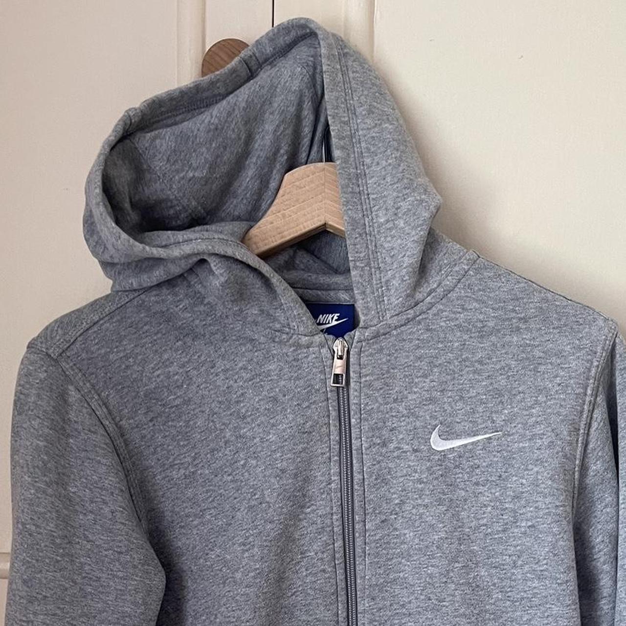 Grey Nike zip up - Unisex Kids XL but fits me... - Depop