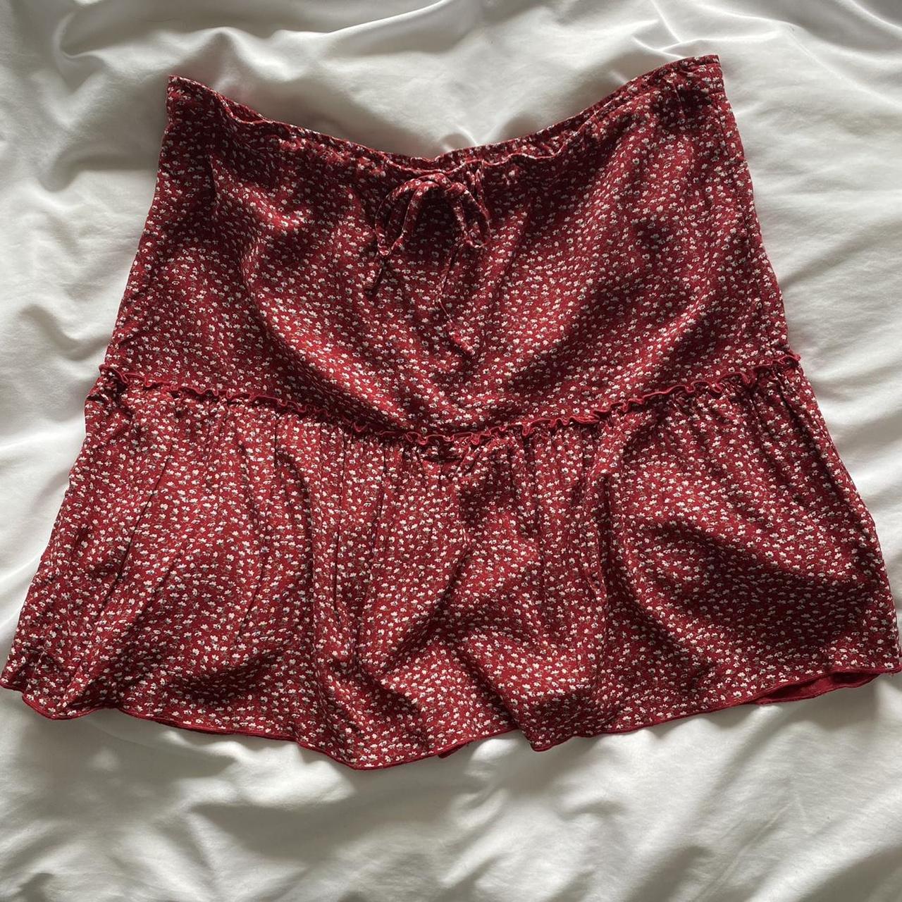Brandy Melville red floral Kenzo skirt Hardly worn... Depop