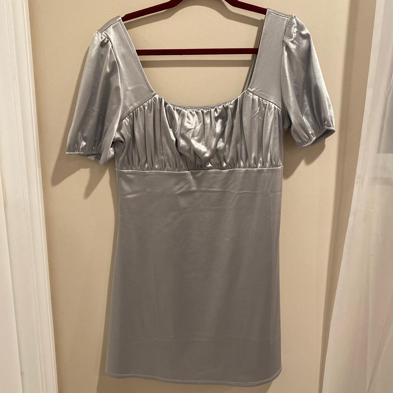 Silver babydoll dress Worn once Silver color... Depop