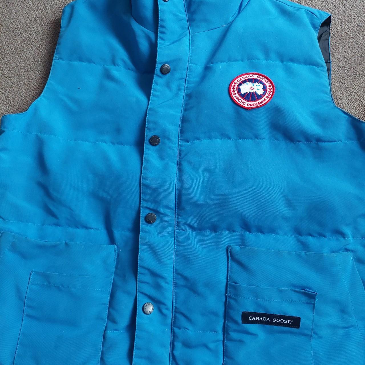 Canada Goose Men's Blue Gilet | Depop