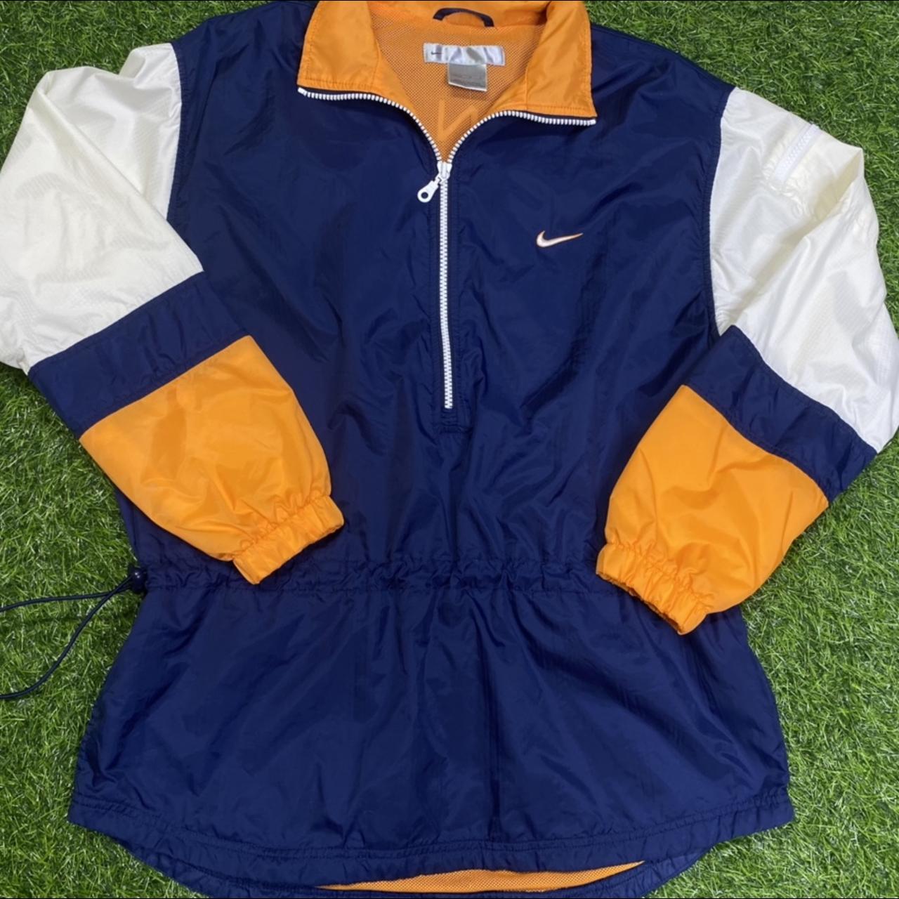 nike orange and blue windbreaker