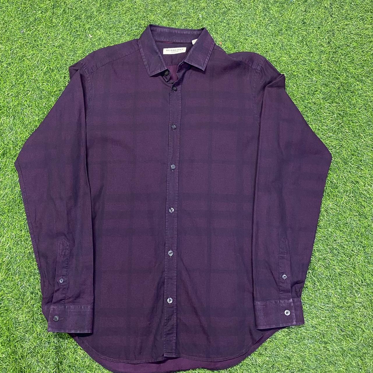 Purple burberry shop button up