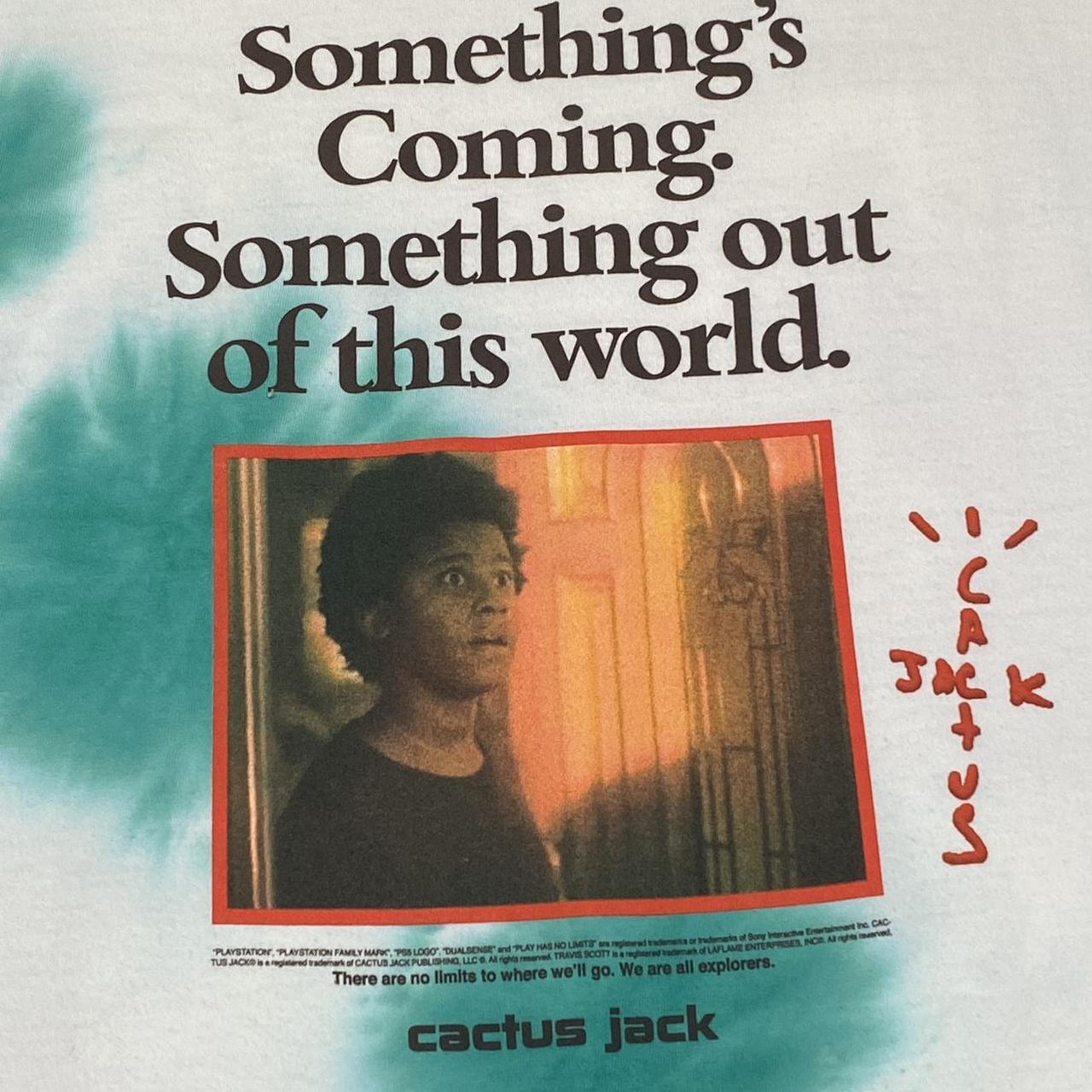 トップス Cactus Jack Somethings Coming Tshirt Travis Scott Cactus Jack Something's Coming T-Shirt | Depop
