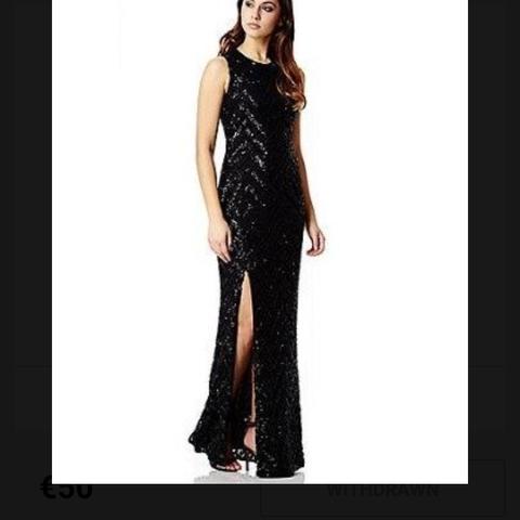 quiz black sequin maxi dress